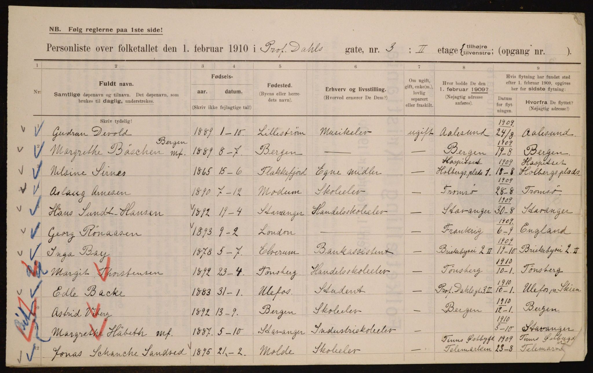 OBA, Municipal Census 1910 for Kristiania, 1910, p. 77863