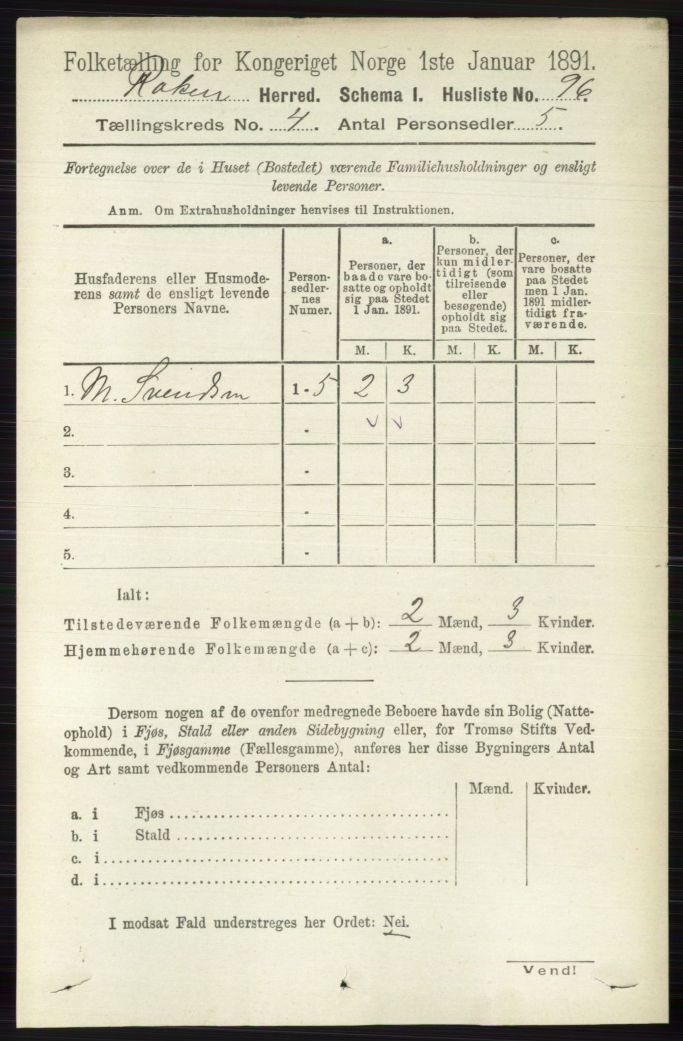 RA, 1891 census for 0627 Røyken, 1891, p. 1831