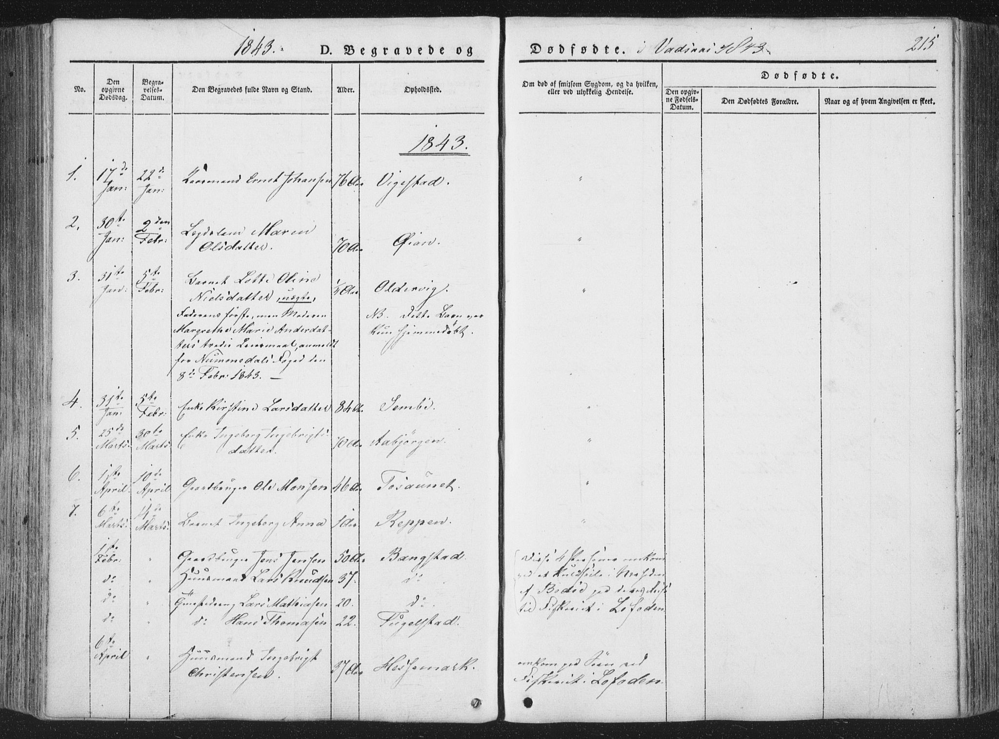 Ministerialprotokoller, klokkerbøker og fødselsregistre - Nordland, AV/SAT-A-1459/810/L0144: Parish register (official) no. 810A07 /1, 1841-1862, p. 215