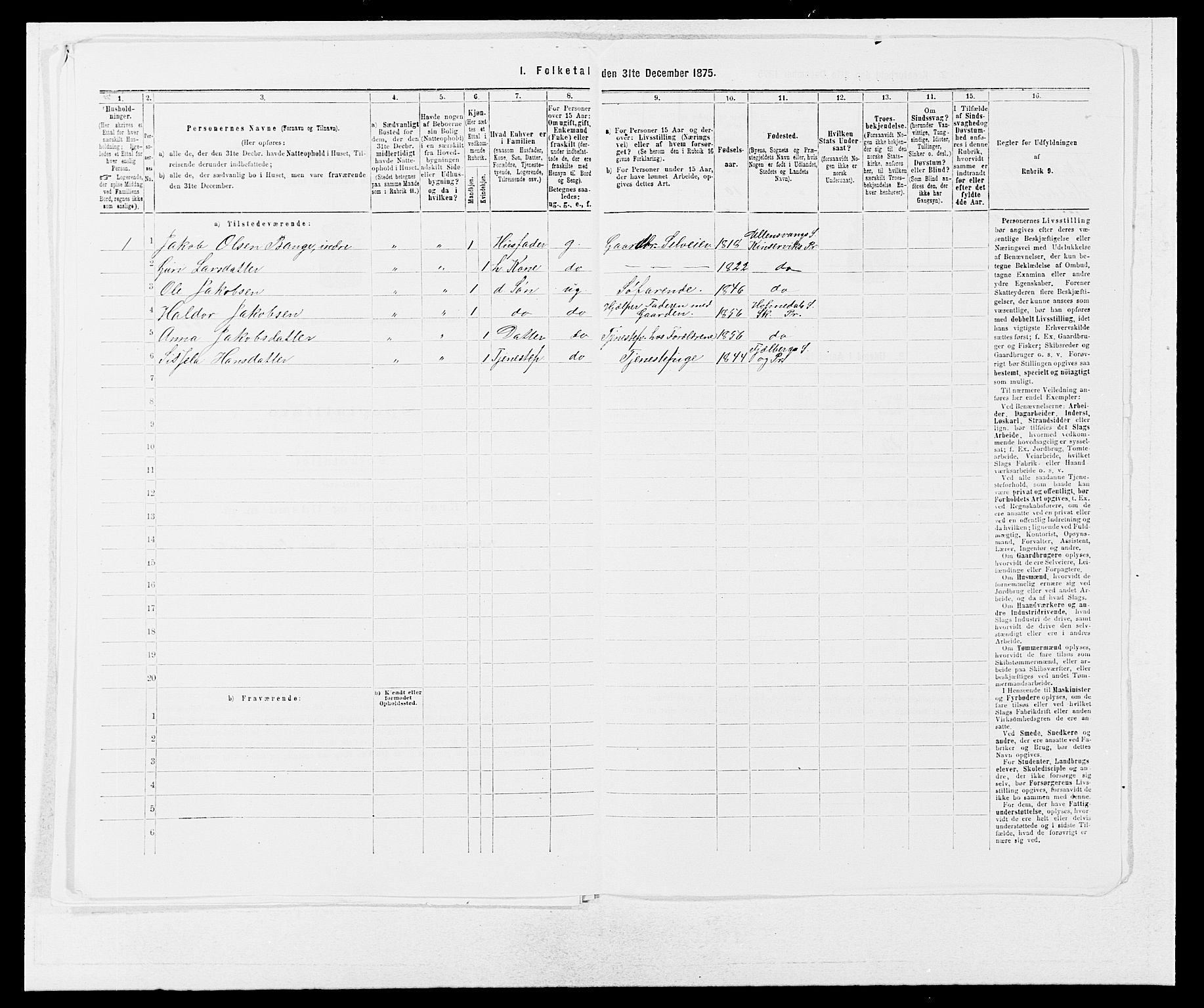 SAB, 1875 census for 1212P Skånevik, 1875, p. 361