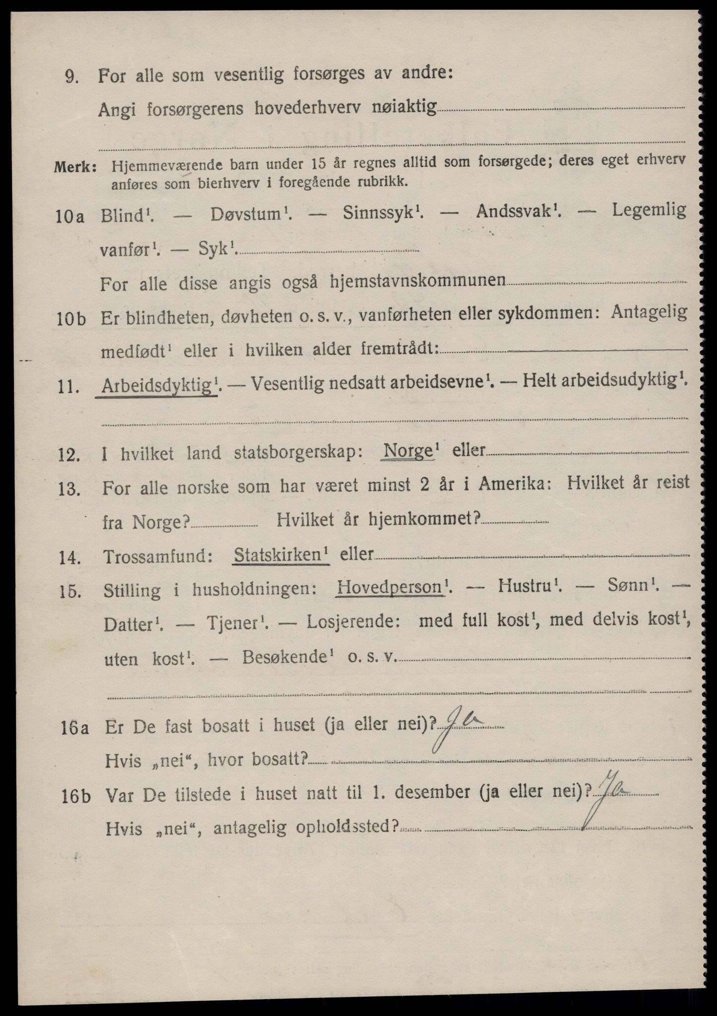 SAT, 1920 census for Vestnes, 1920, p. 5574