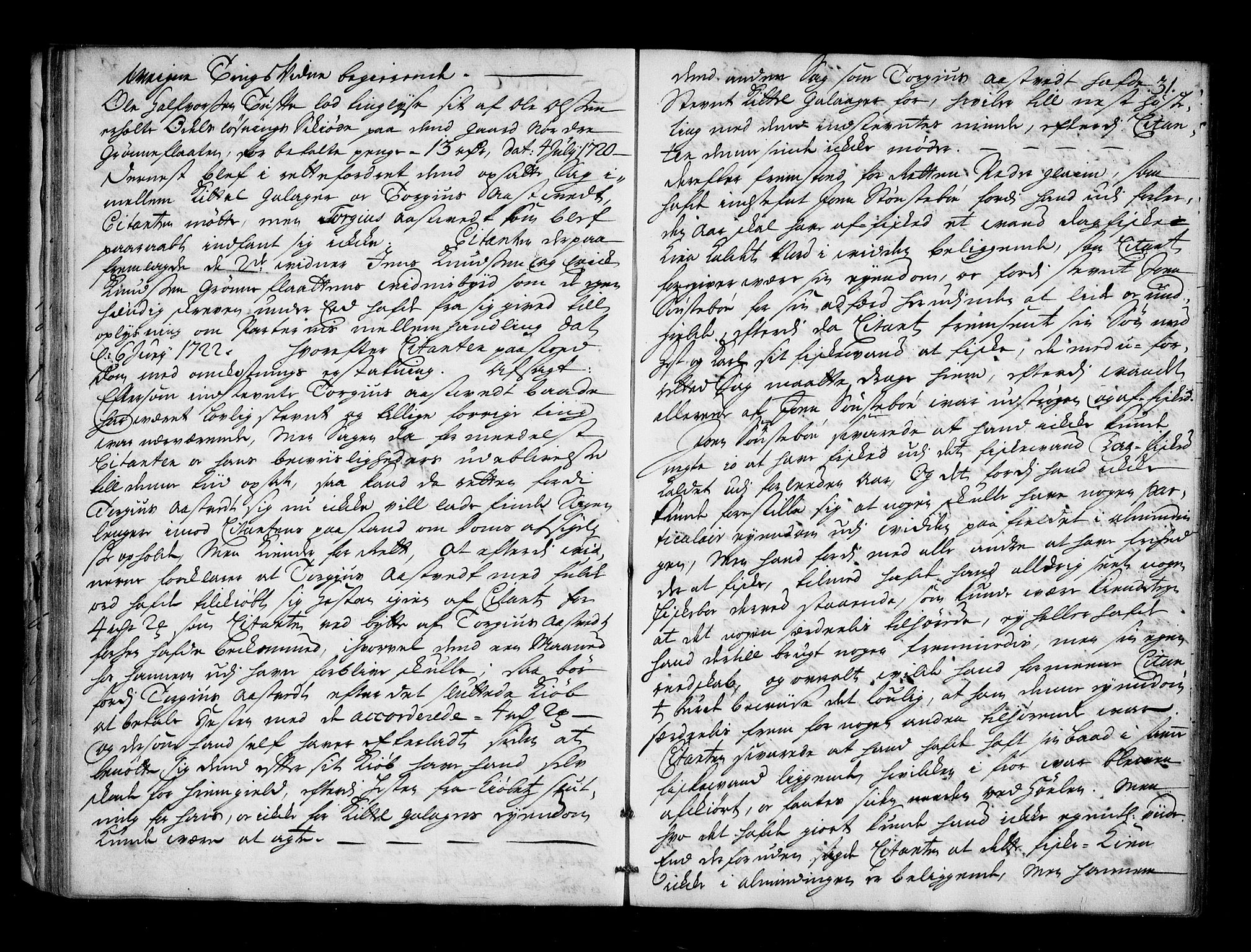 Numedal og Sandsvær sorenskriveri, AV/SAKO-A-128/F/Fa/Faa/L0052: Tingbok, 1722, p. 30b-31a