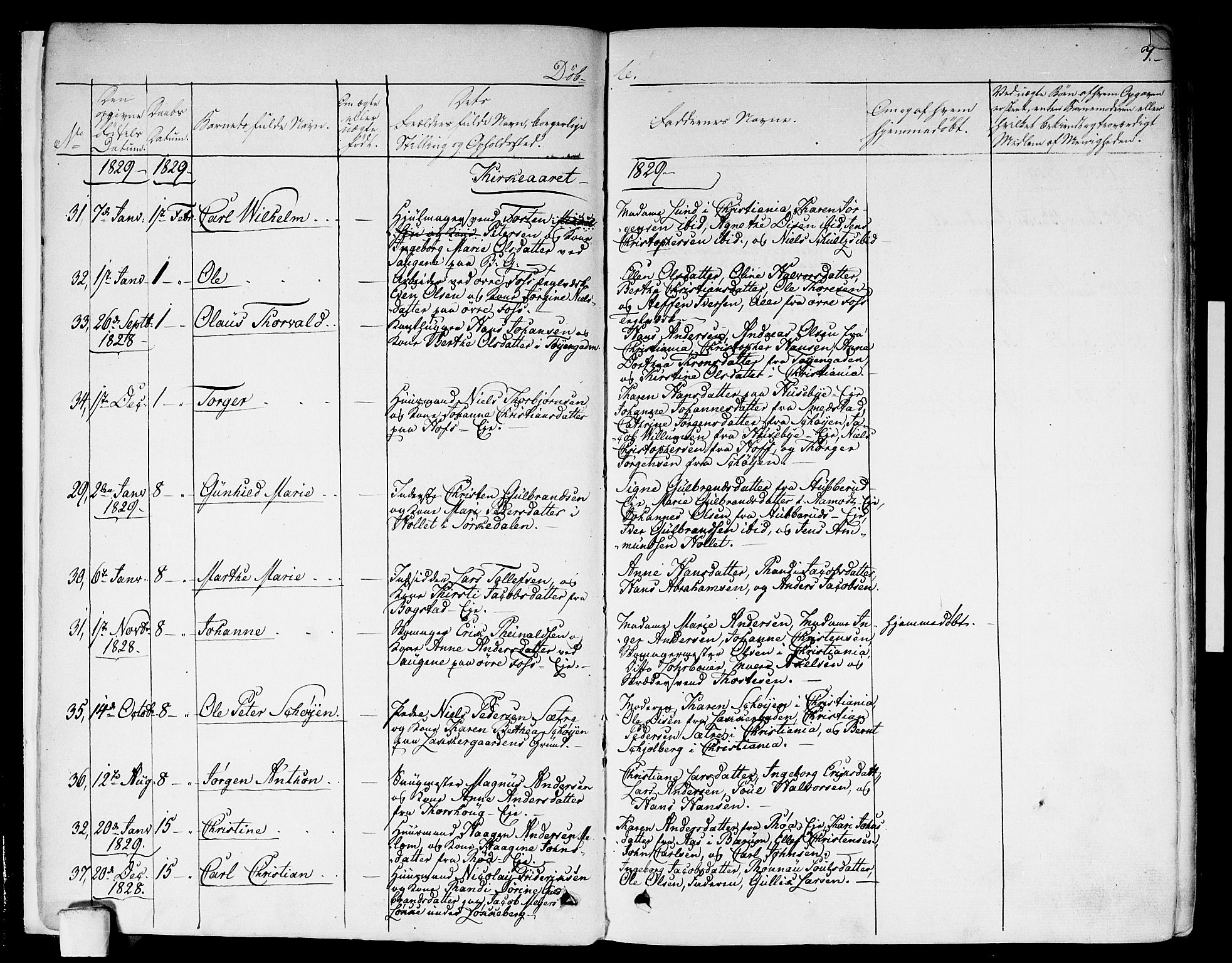 Aker prestekontor kirkebøker, SAO/A-10861/F/L0013: Parish register (official) no. 13, 1828-1837, p. 7