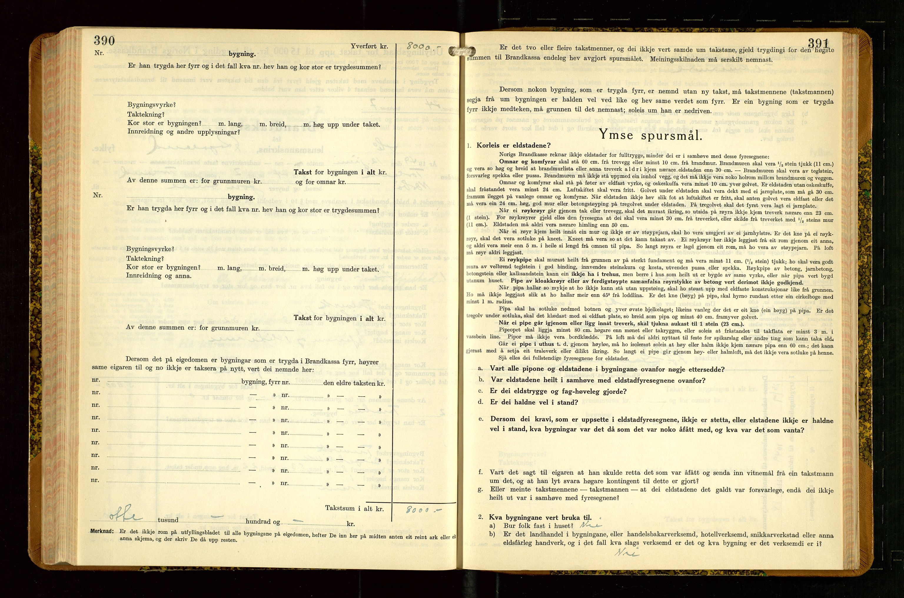 Hå lensmannskontor, AV/SAST-A-100456/Goa/L0007: Takstprotokoll (skjema), 1938-1949, p. 390-391