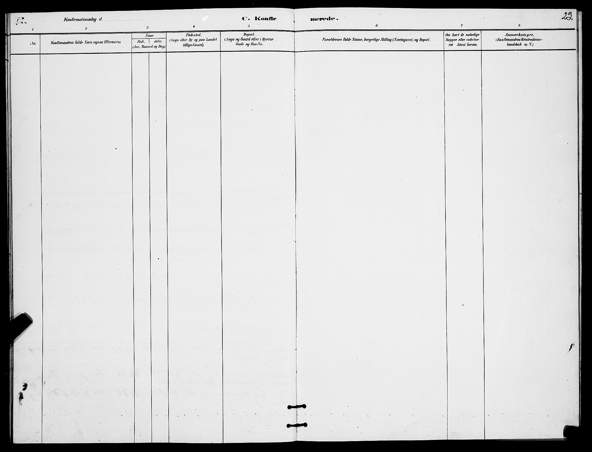 Berg sokneprestkontor, AV/SATØ-S-1318/G/Ga/Gab/L0017klokker: Parish register (copy) no. 17, 1881-1887, p. 23