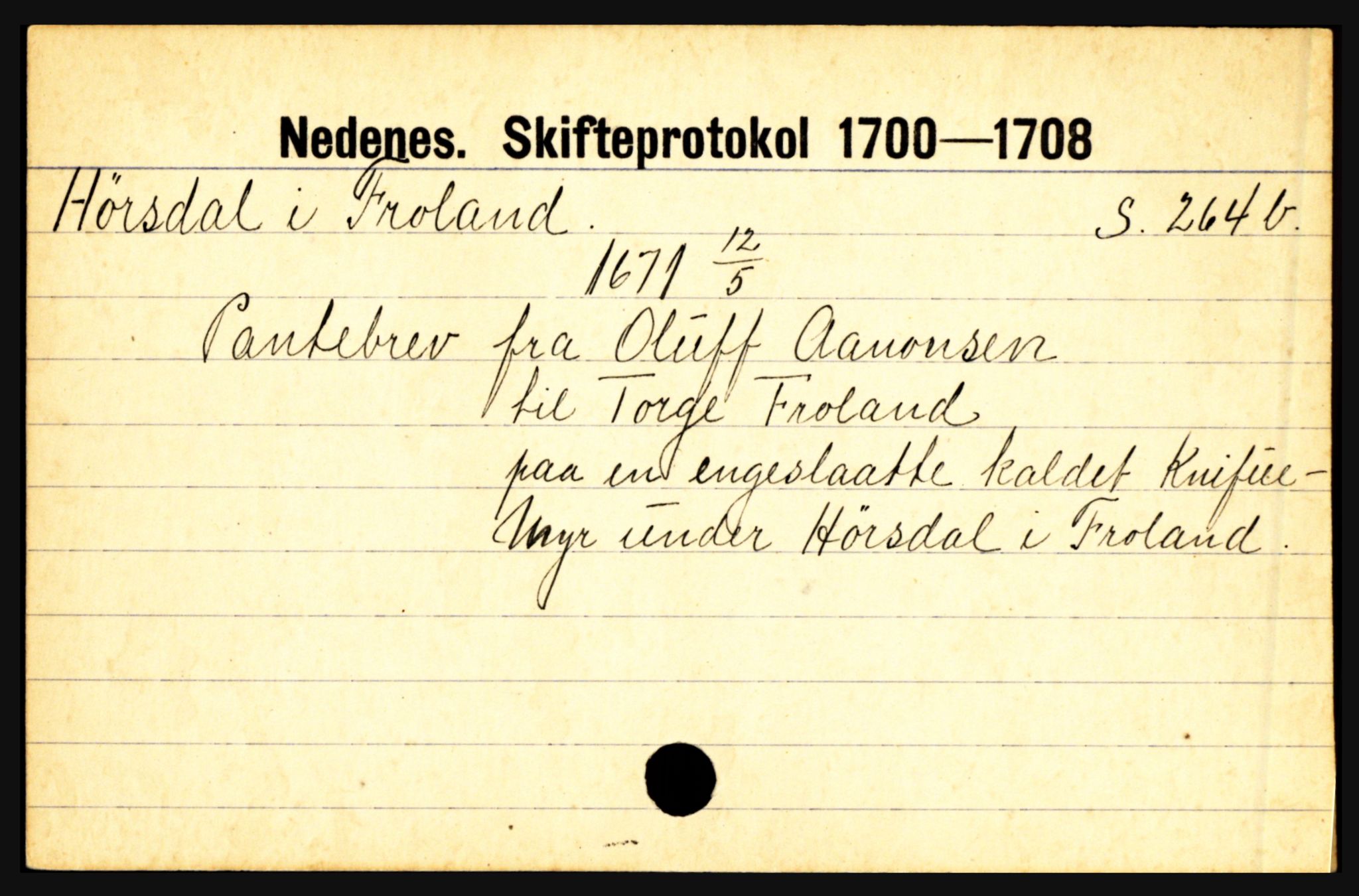 Nedenes sorenskriveri før 1824, AV/SAK-1221-0007/H, p. 13511