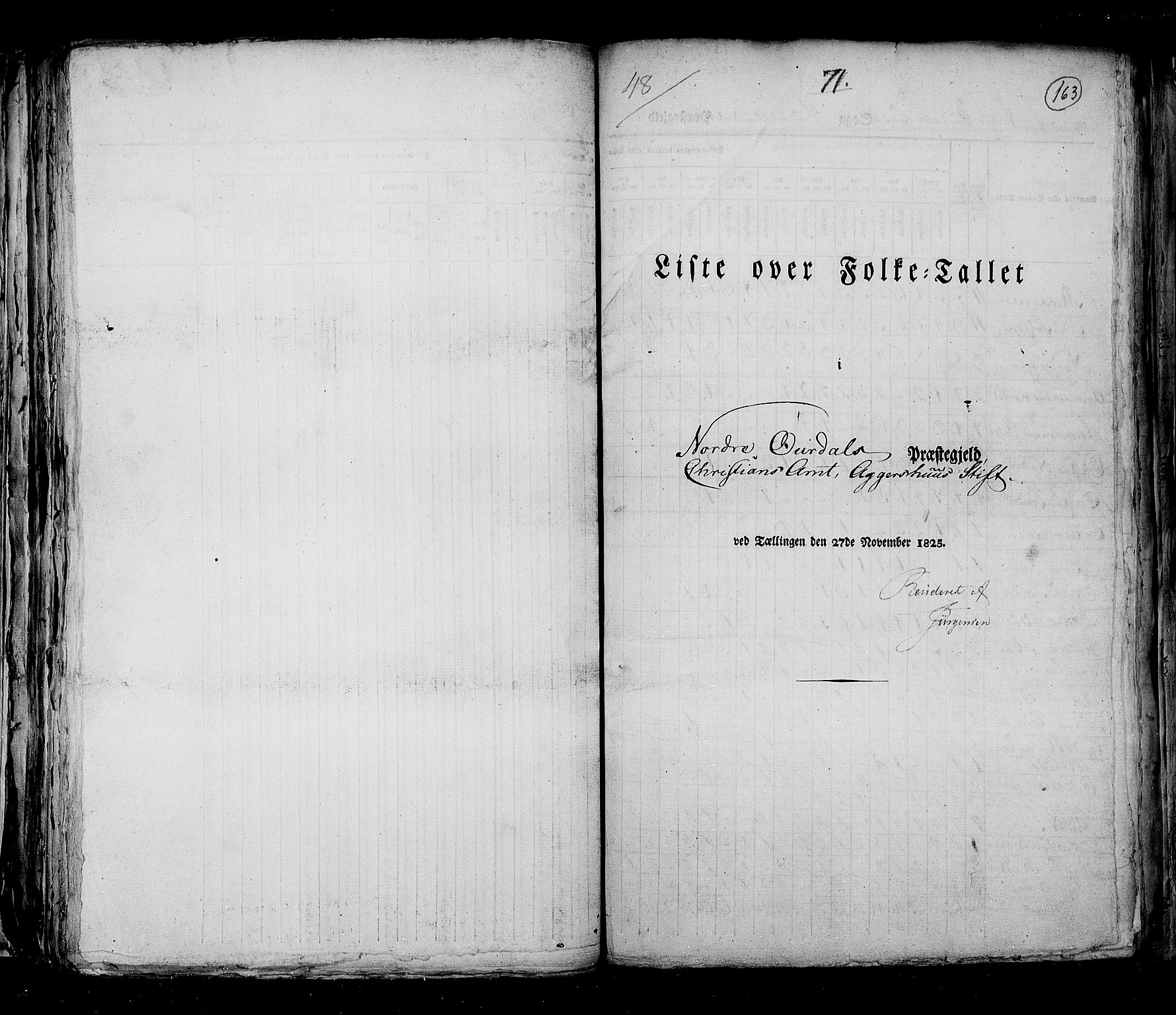 RA, Census 1825, vol. 6: Kristians amt, 1825, p. 163