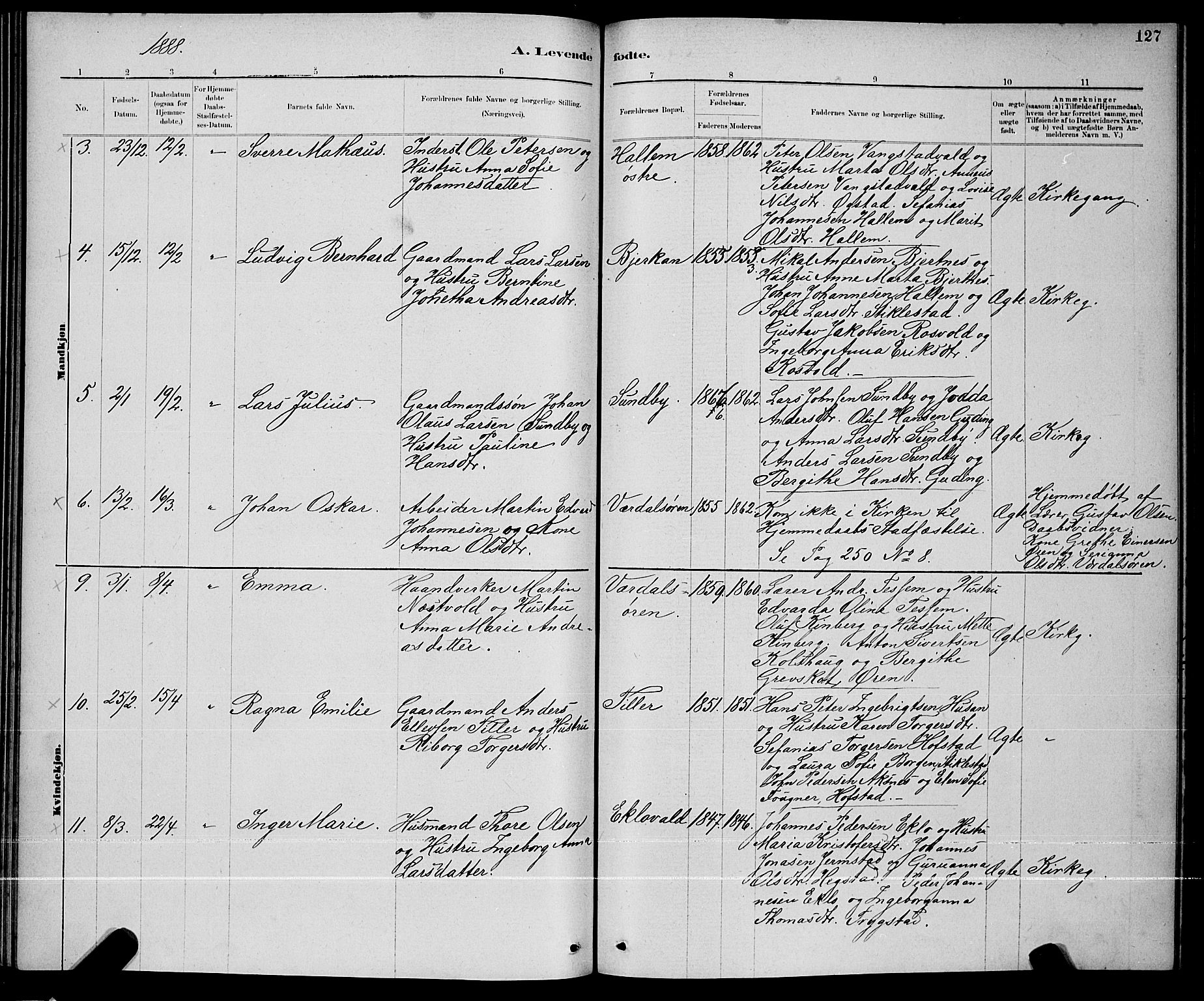 Ministerialprotokoller, klokkerbøker og fødselsregistre - Nord-Trøndelag, SAT/A-1458/723/L0256: Parish register (copy) no. 723C04, 1879-1890, p. 127