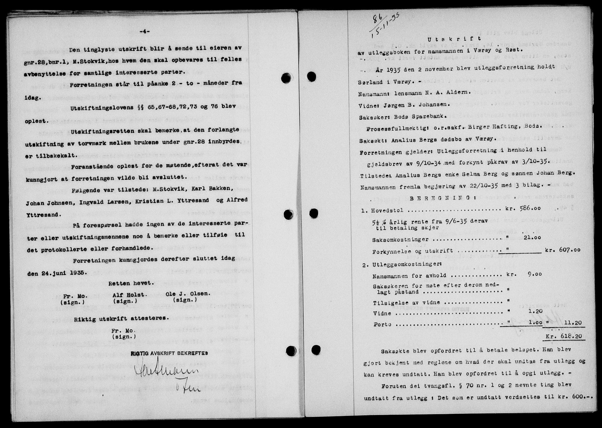 Lofoten sorenskriveri, SAT/A-0017/1/2/2C/L0032b: Mortgage book no. 32b, 1935-1935, Deed date: 02.12.1935