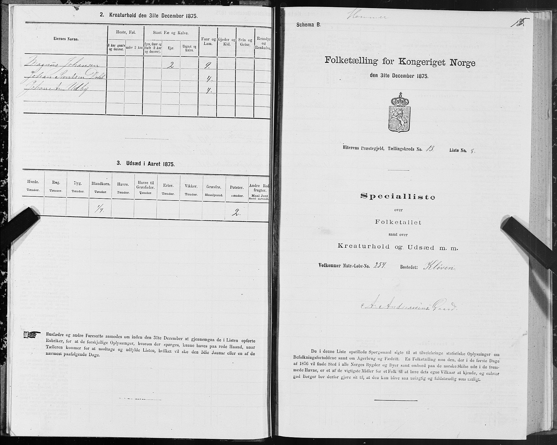 SAT, 1875 census for 1617P Hitra, 1875, p. 7015