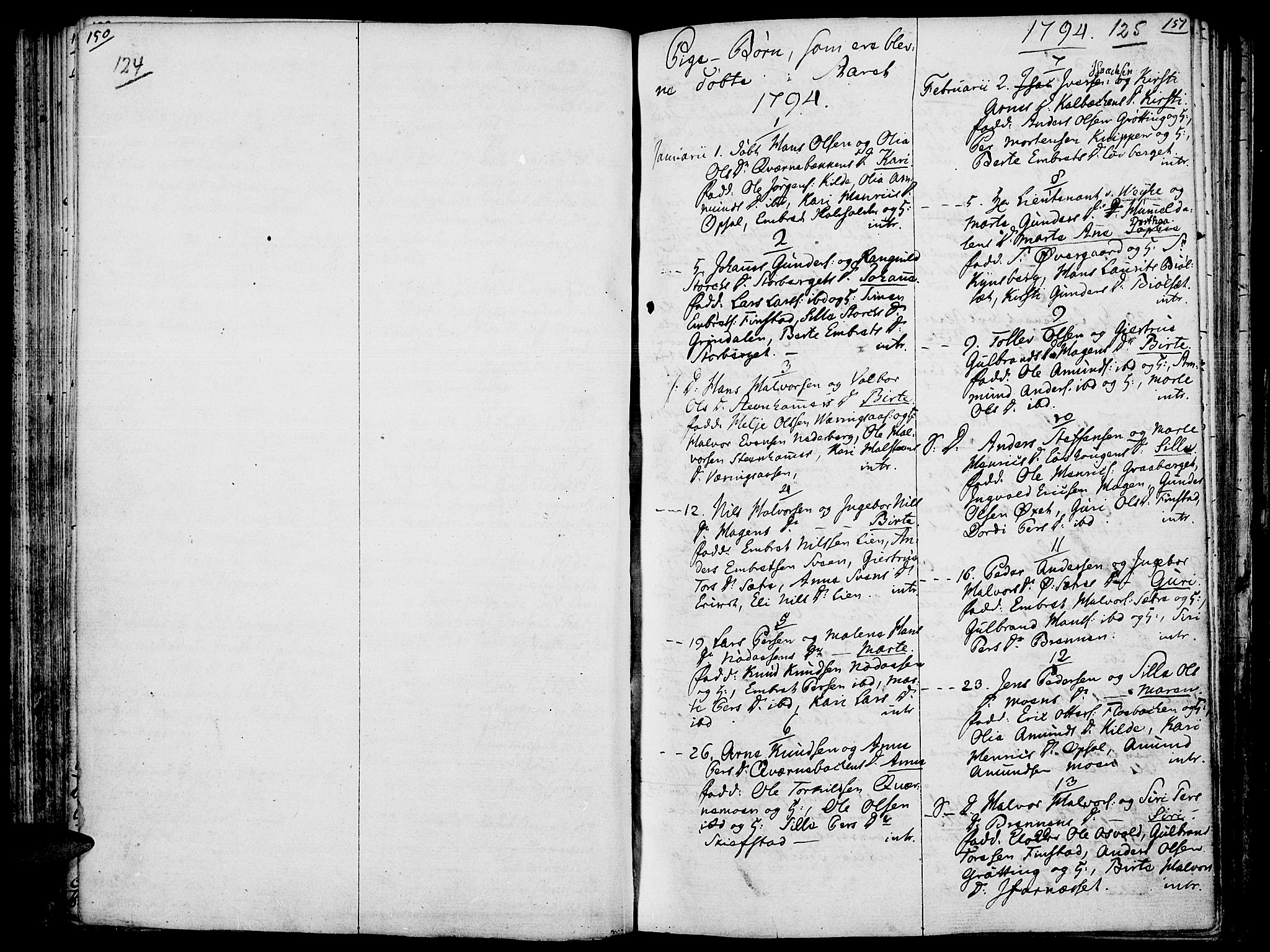 Elverum prestekontor, SAH/PREST-044/H/Ha/Haa/L0006: Parish register (official) no. 6, 1794-1814, p. 124-125