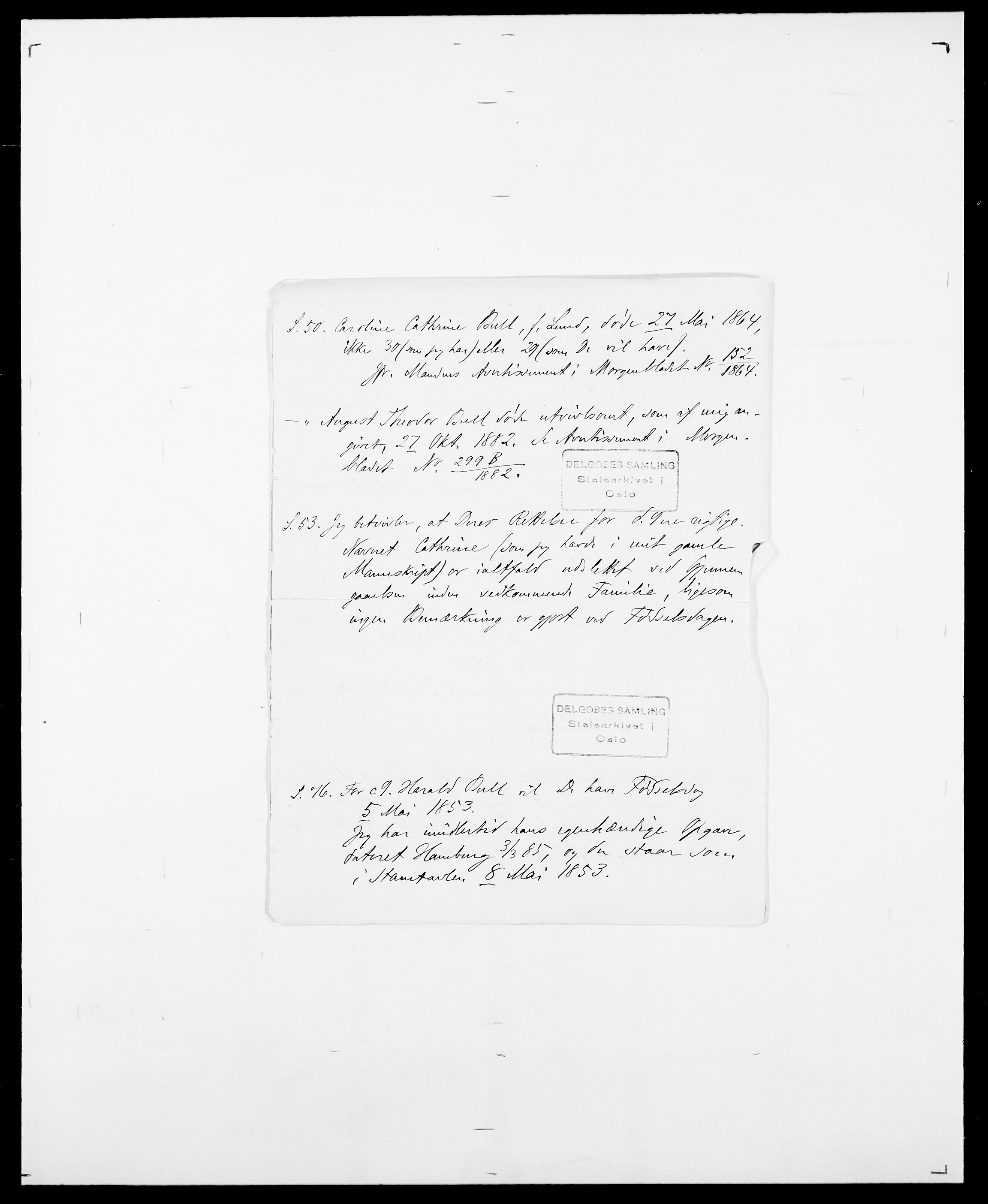 Delgobe, Charles Antoine - samling, AV/SAO-PAO-0038/D/Da/L0007: Buaas - Caphengst, p. 265