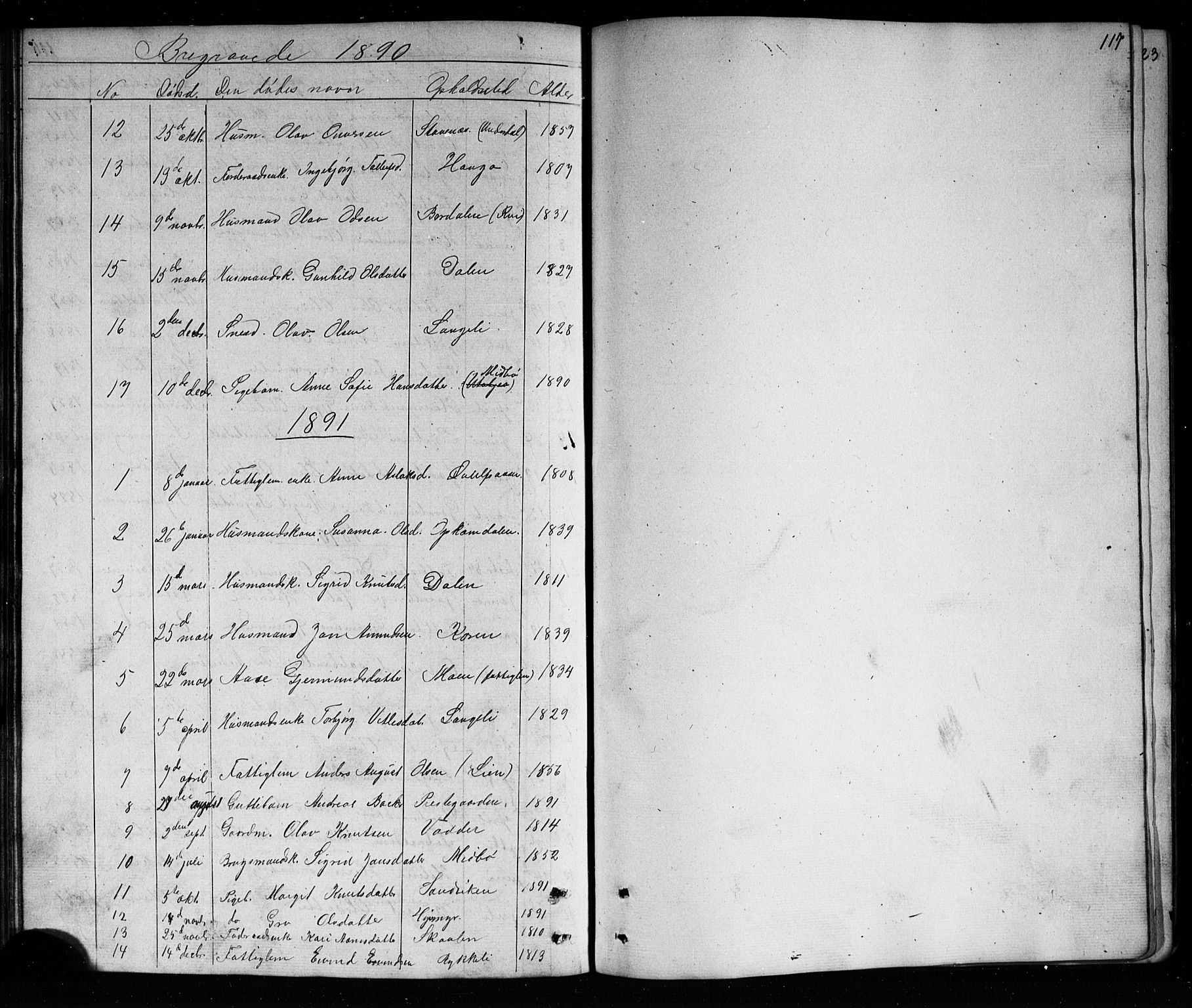 Mo kirkebøker, SAKO/A-286/G/Ga/L0001: Parish register (copy) no. I 1, 1851-1891, p. 117