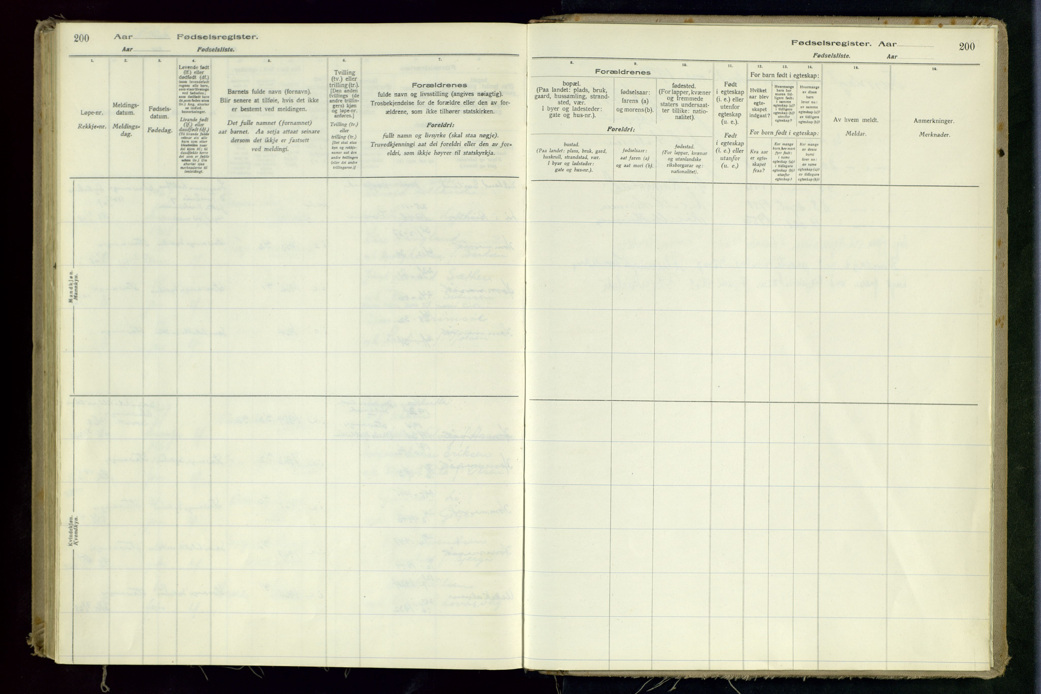 Hetland sokneprestkontor, AV/SAST-A-101826/70/704BA/L0002: Birth register no. 2, 1916-1968, p. 200