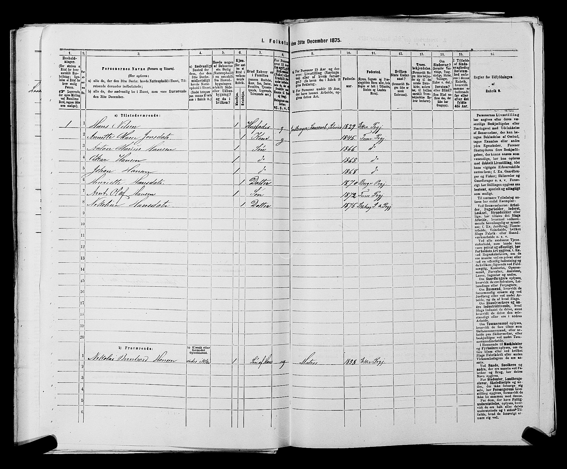 RA, 1875 census for 0115P Skjeberg, 1875, p. 803