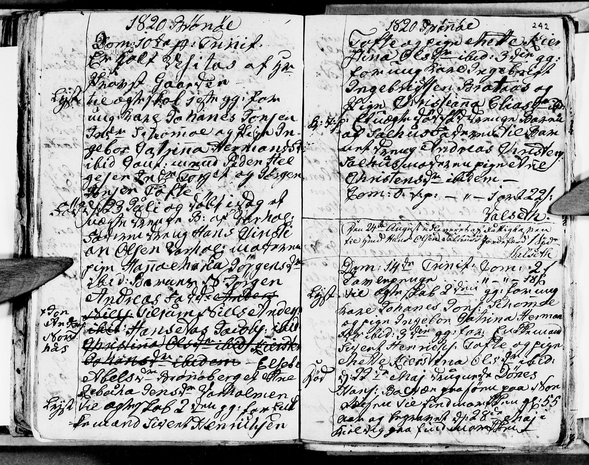 Ministerialprotokoller, klokkerbøker og fødselsregistre - Nordland, AV/SAT-A-1459/813/L0209: Parish register (copy) no. 813C01, 1803-1821, p. 242