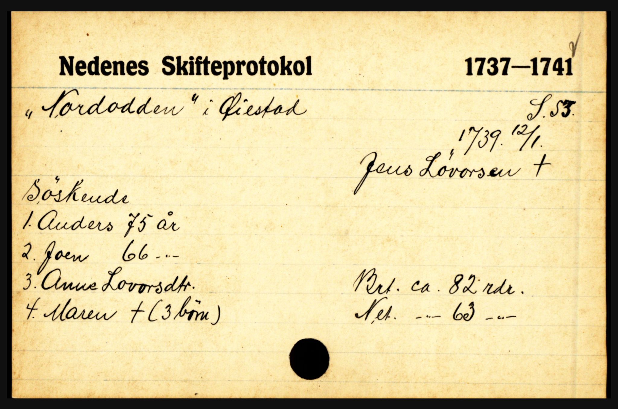 Nedenes sorenskriveri før 1824, AV/SAK-1221-0007/H, p. 22377