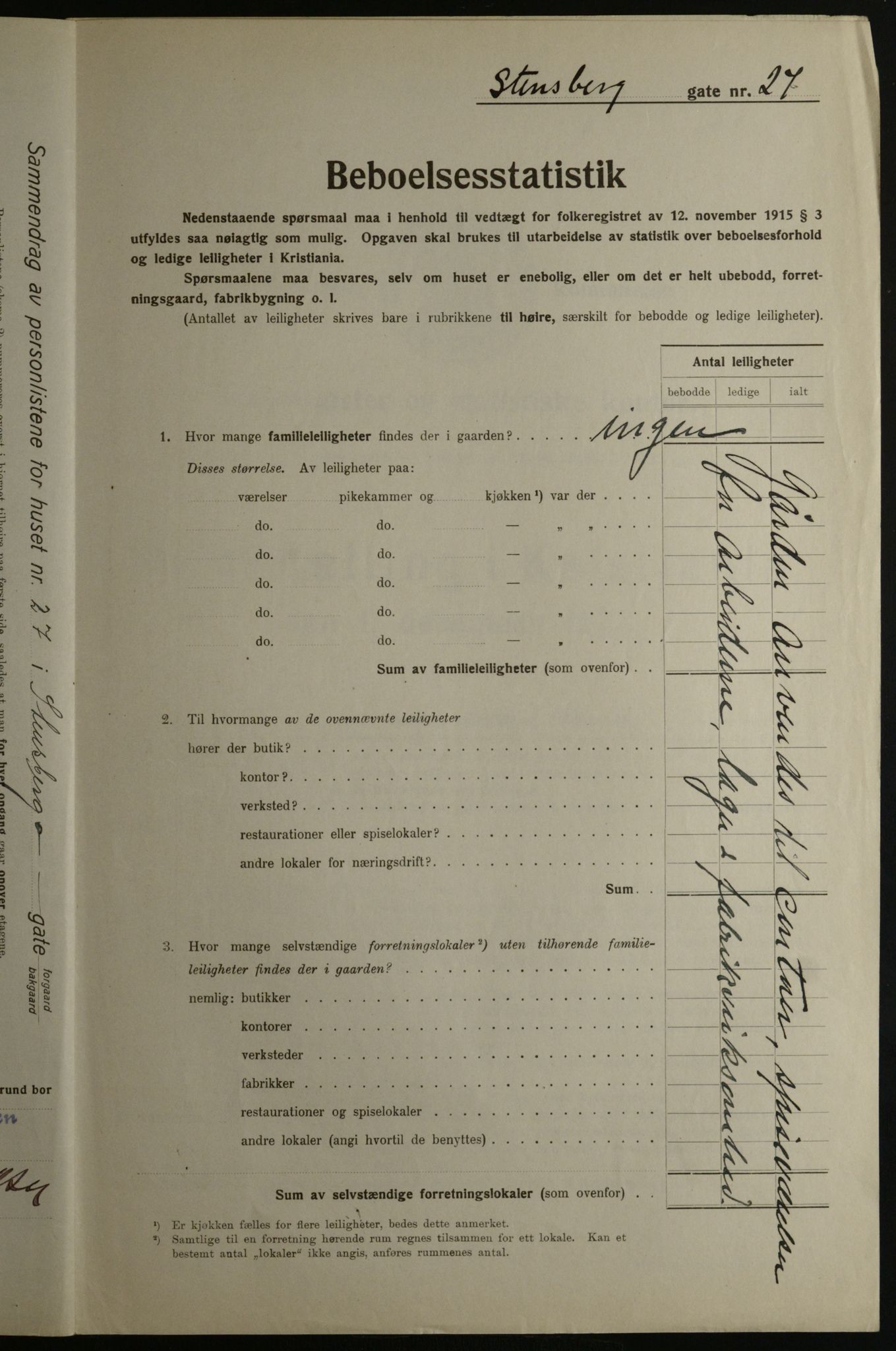 OBA, Municipal Census 1923 for Kristiania, 1923, p. 112364