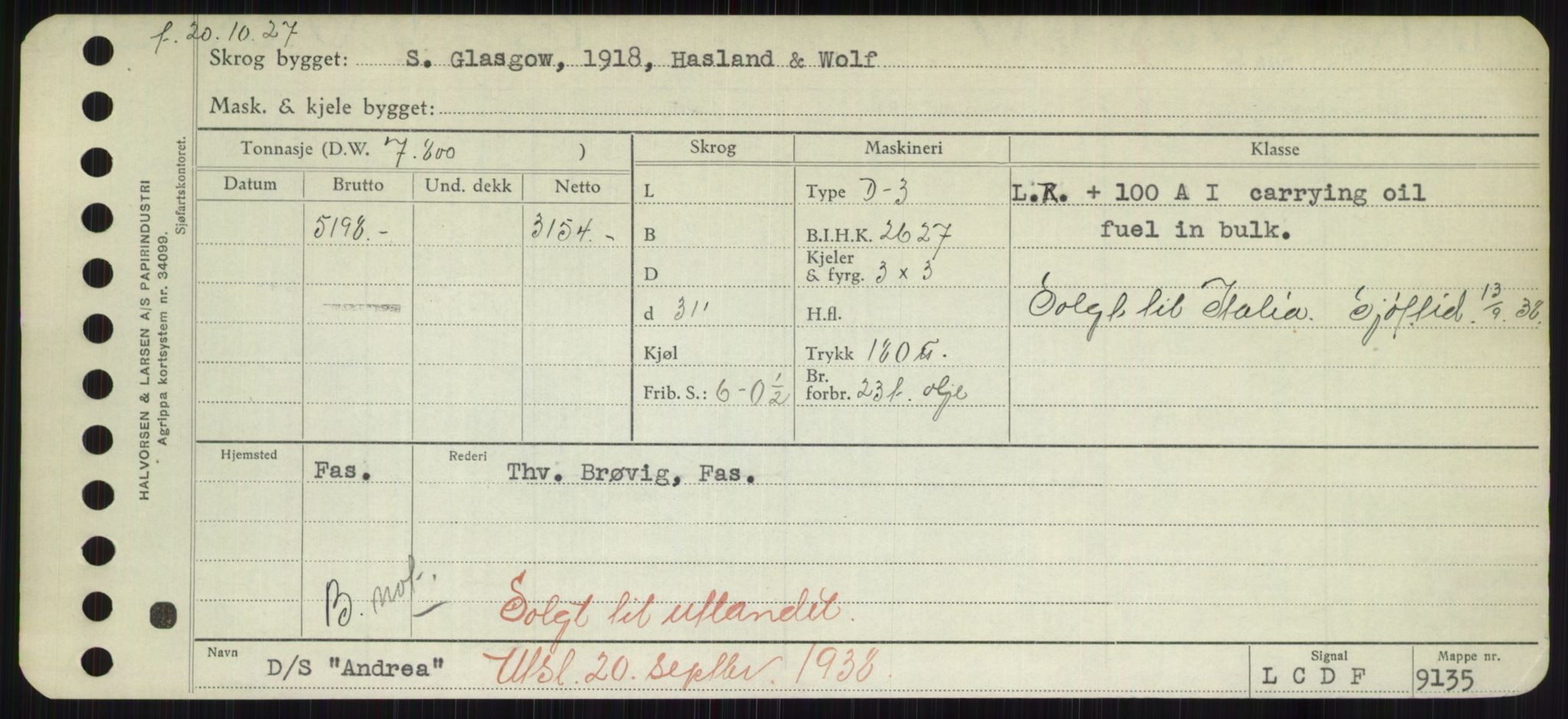 Sjøfartsdirektoratet med forløpere, Skipsmålingen, RA/S-1627/H/Hd/L0001: Fartøy, A-Anv, p. 561