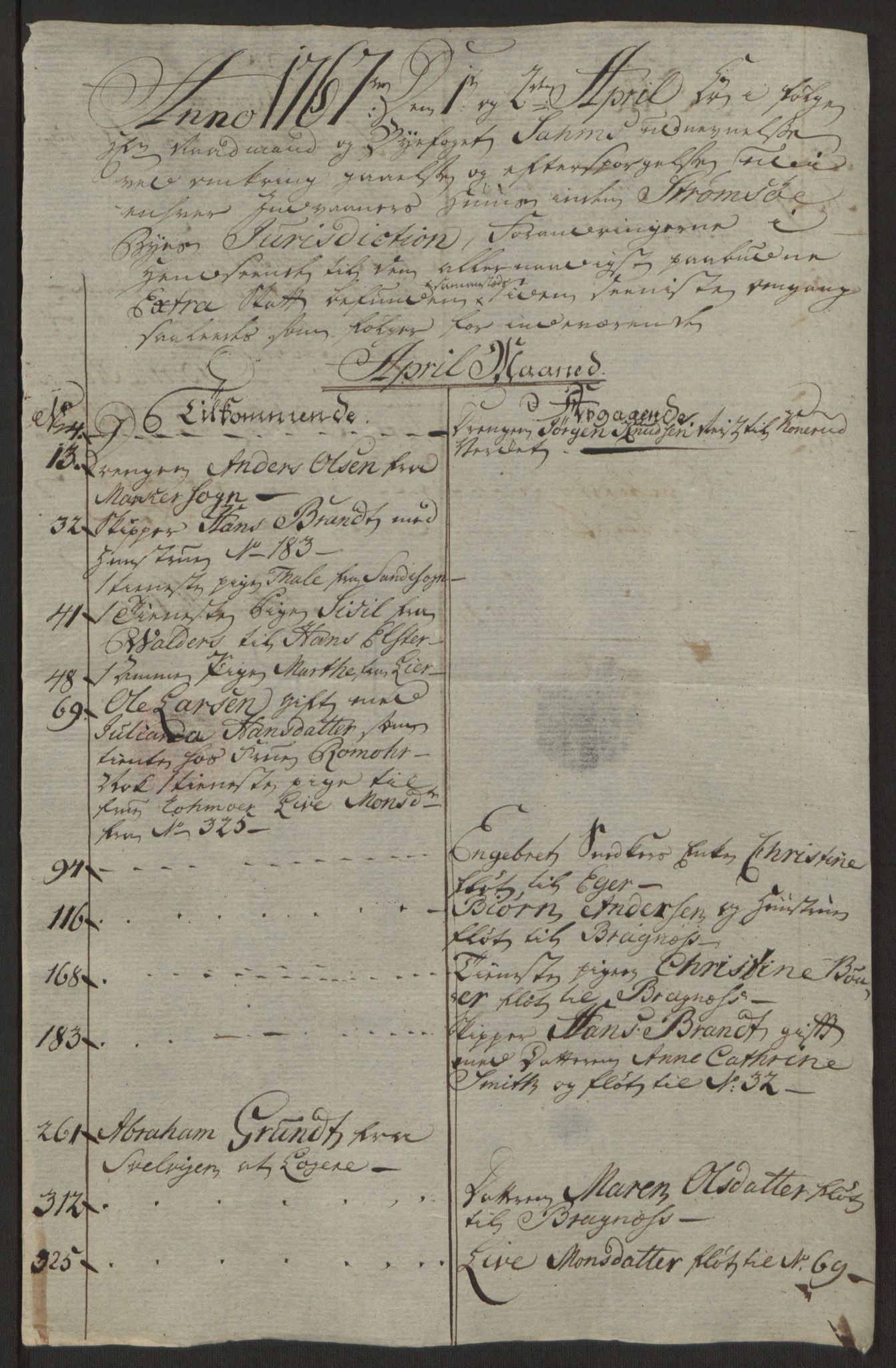 Rentekammeret inntil 1814, Reviderte regnskaper, Byregnskaper, AV/RA-EA-4066/R/Rg/L0144/0001: [G4] Kontribusjonsregnskap / Ekstraskatt, 1762-1767, p. 515