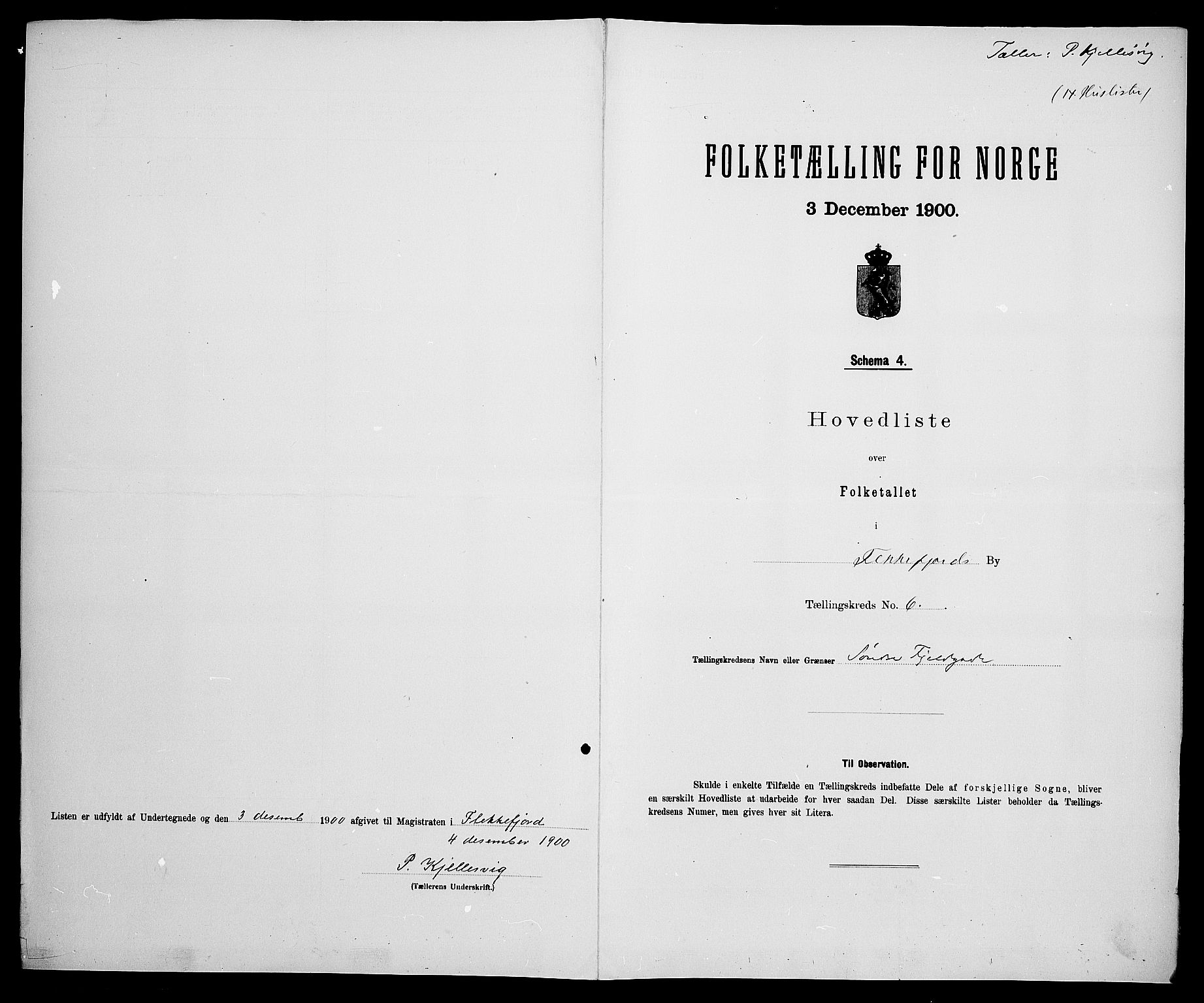 SAK, 1900 census for Flekkefjord, 1900, p. 35