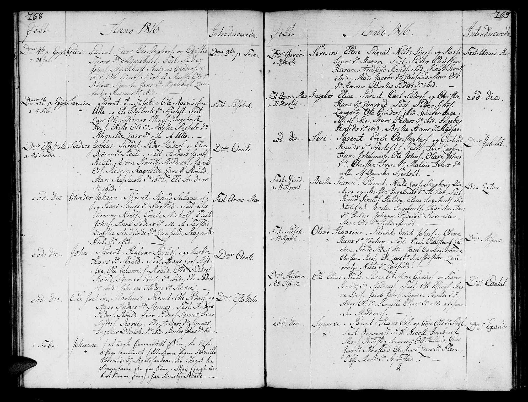 Ministerialprotokoller, klokkerbøker og fødselsregistre - Møre og Romsdal, AV/SAT-A-1454/536/L0494: Parish register (official) no. 536A03, 1803-1836, p. 268-269