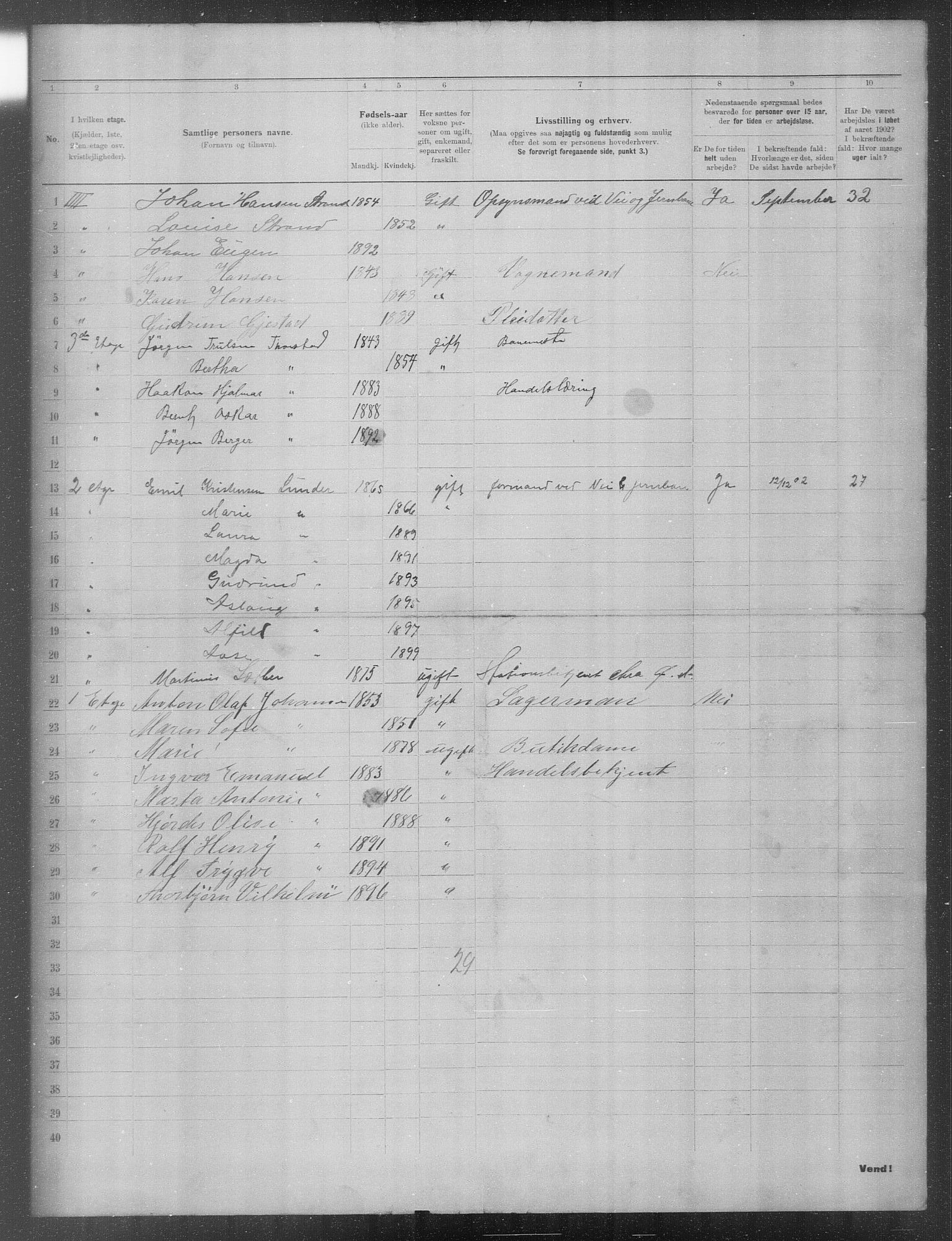 OBA, Municipal Census 1902 for Kristiania, 1902, p. 22510