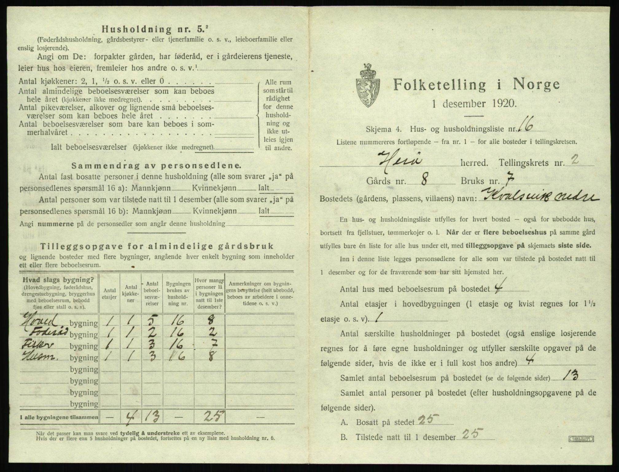 SAT, 1920 census for Herøy (MR), 1920, p. 175