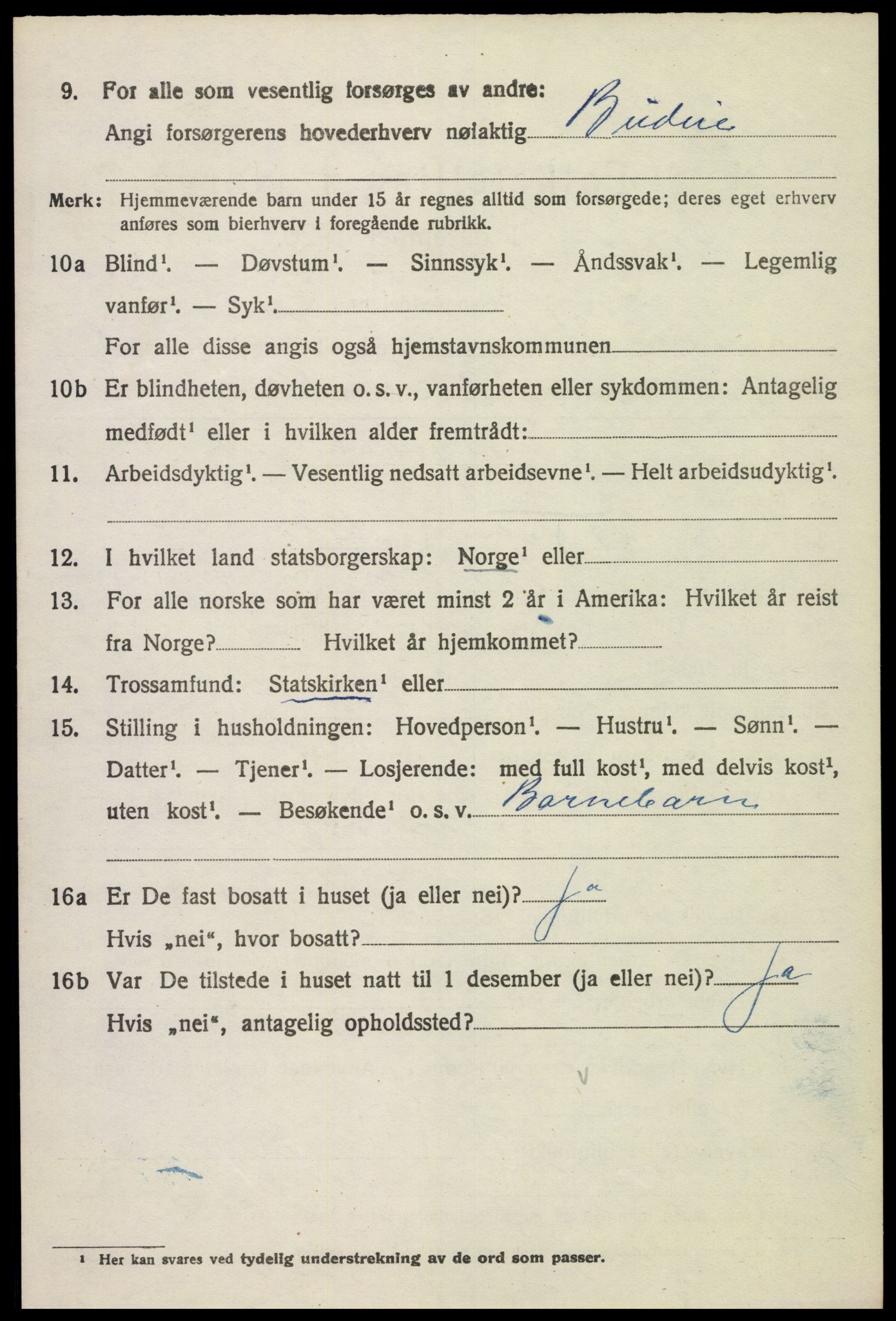 SAH, 1920 census for Nes (Hedmark), 1920, p. 5589