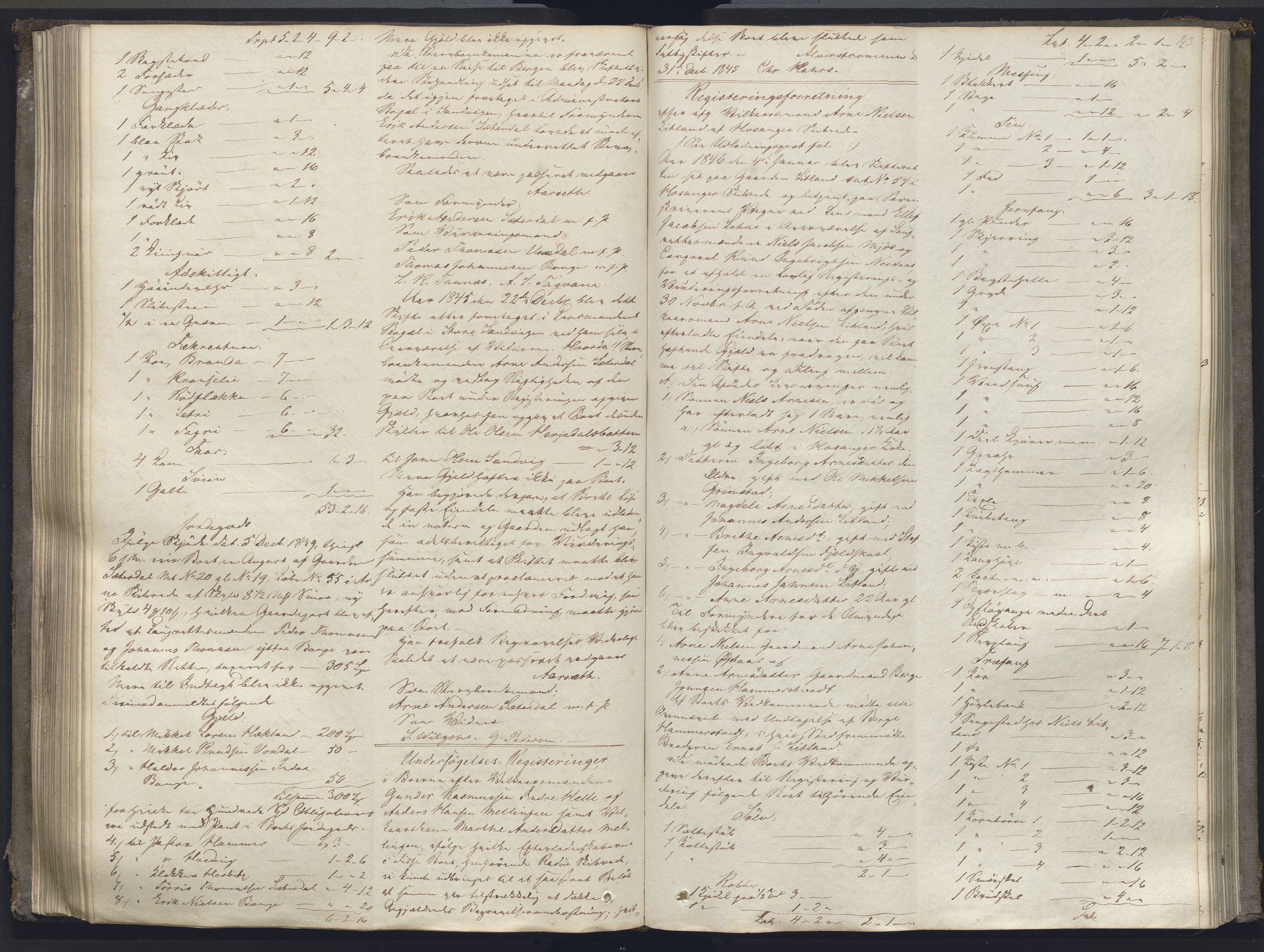 Nordhordland sorenskrivar, SAB/A-2901/1/H/Hb/L0002: Registreringsprotokollar, 1845-1846, p. 143