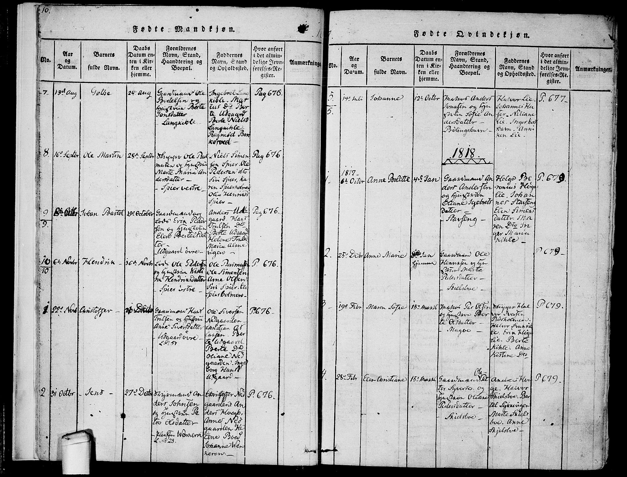 Hvaler prestekontor Kirkebøker, SAO/A-2001/F/Fa/L0005: Parish register (official) no. I 5, 1816-1845, p. 10-11