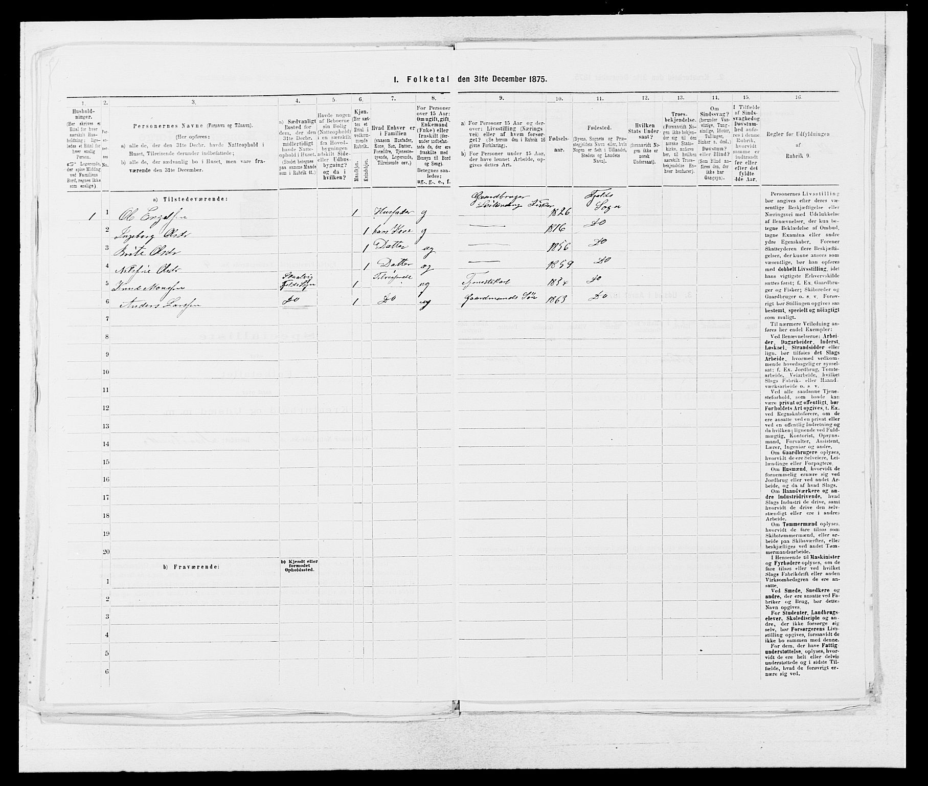 SAB, 1875 census for 1246P Fjell, 1875, p. 457