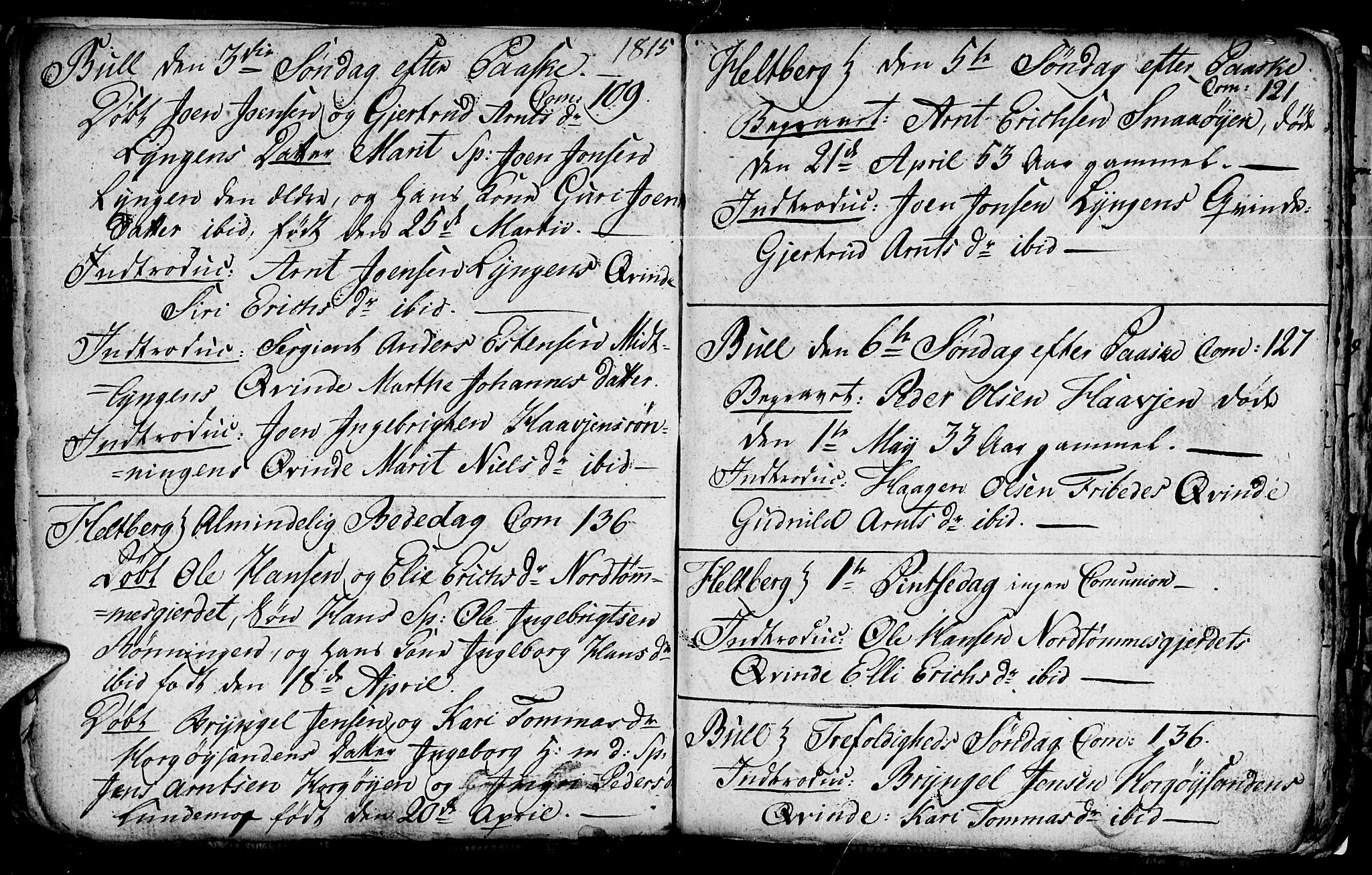 Ministerialprotokoller, klokkerbøker og fødselsregistre - Sør-Trøndelag, AV/SAT-A-1456/692/L1107: Parish register (copy) no. 692C02, 1809-1824