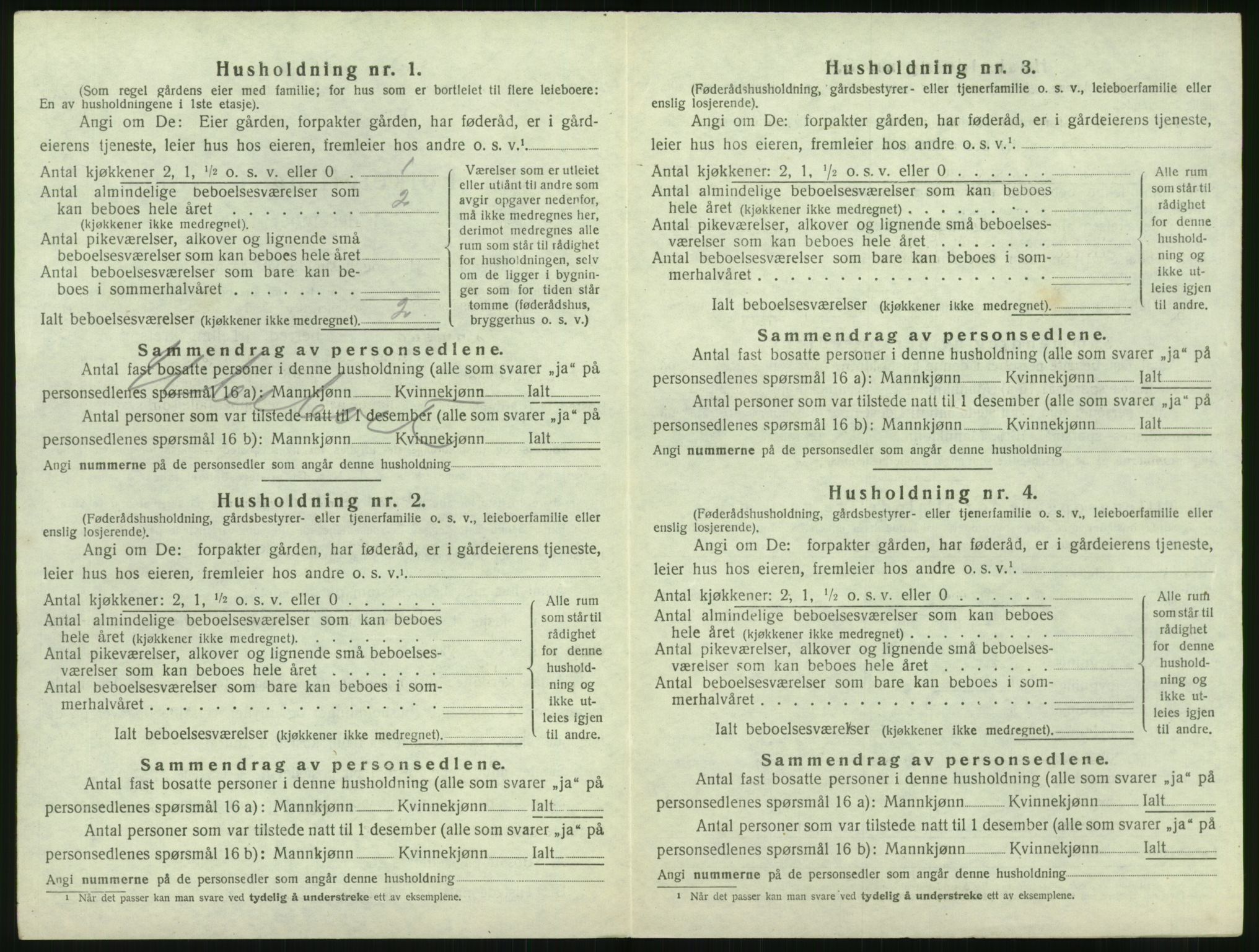 SAK, 1920 census for Fjære, 1920, p. 282