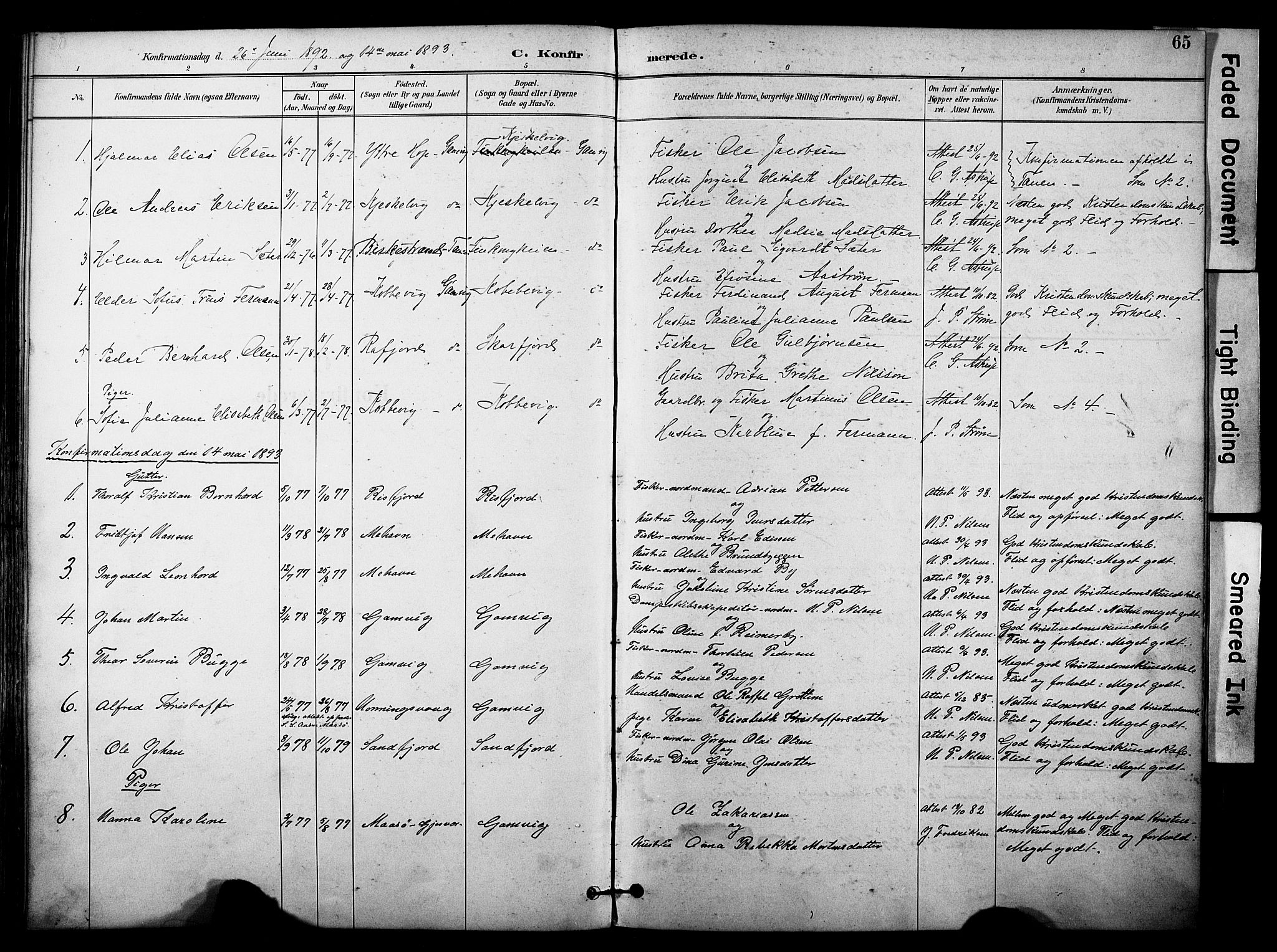Tana sokneprestkontor, SATØ/S-1334/H/Ha/L0006kirke: Parish register (official) no. 6, 1892-1908, p. 65