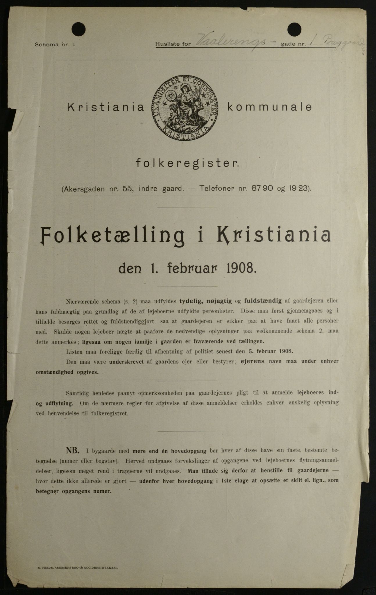 OBA, Municipal Census 1908 for Kristiania, 1908, p. 112680