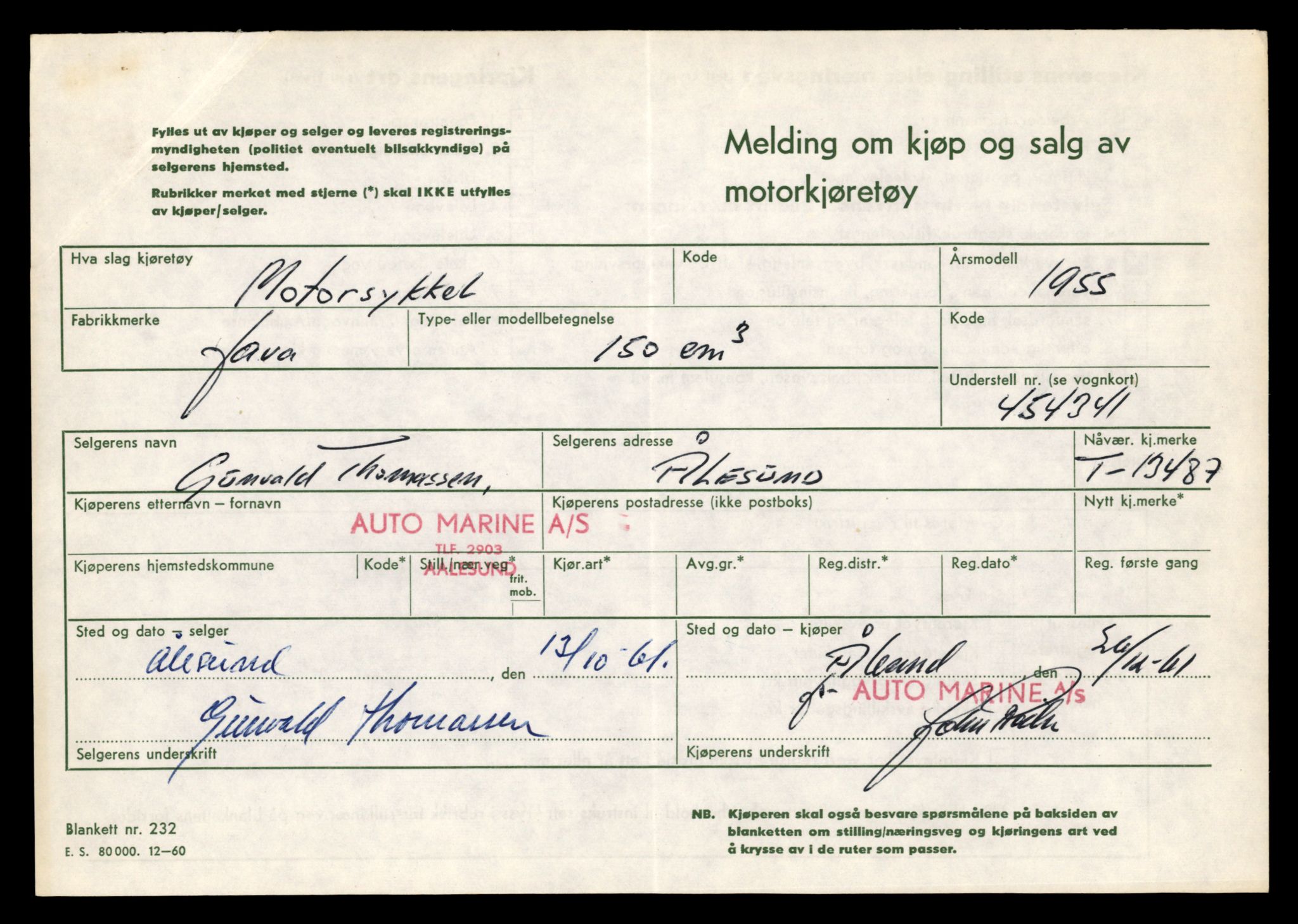 Møre og Romsdal vegkontor - Ålesund trafikkstasjon, AV/SAT-A-4099/F/Fe/L0039: Registreringskort for kjøretøy T 13361 - T 13530, 1927-1998, p. 2185