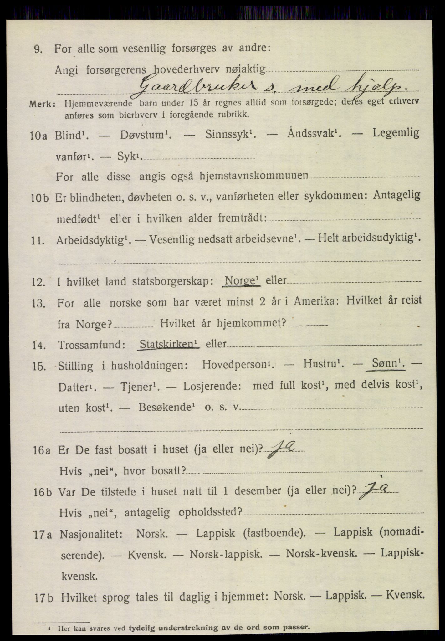 SAT, 1920 census for Kjerringøy, 1920, p. 864