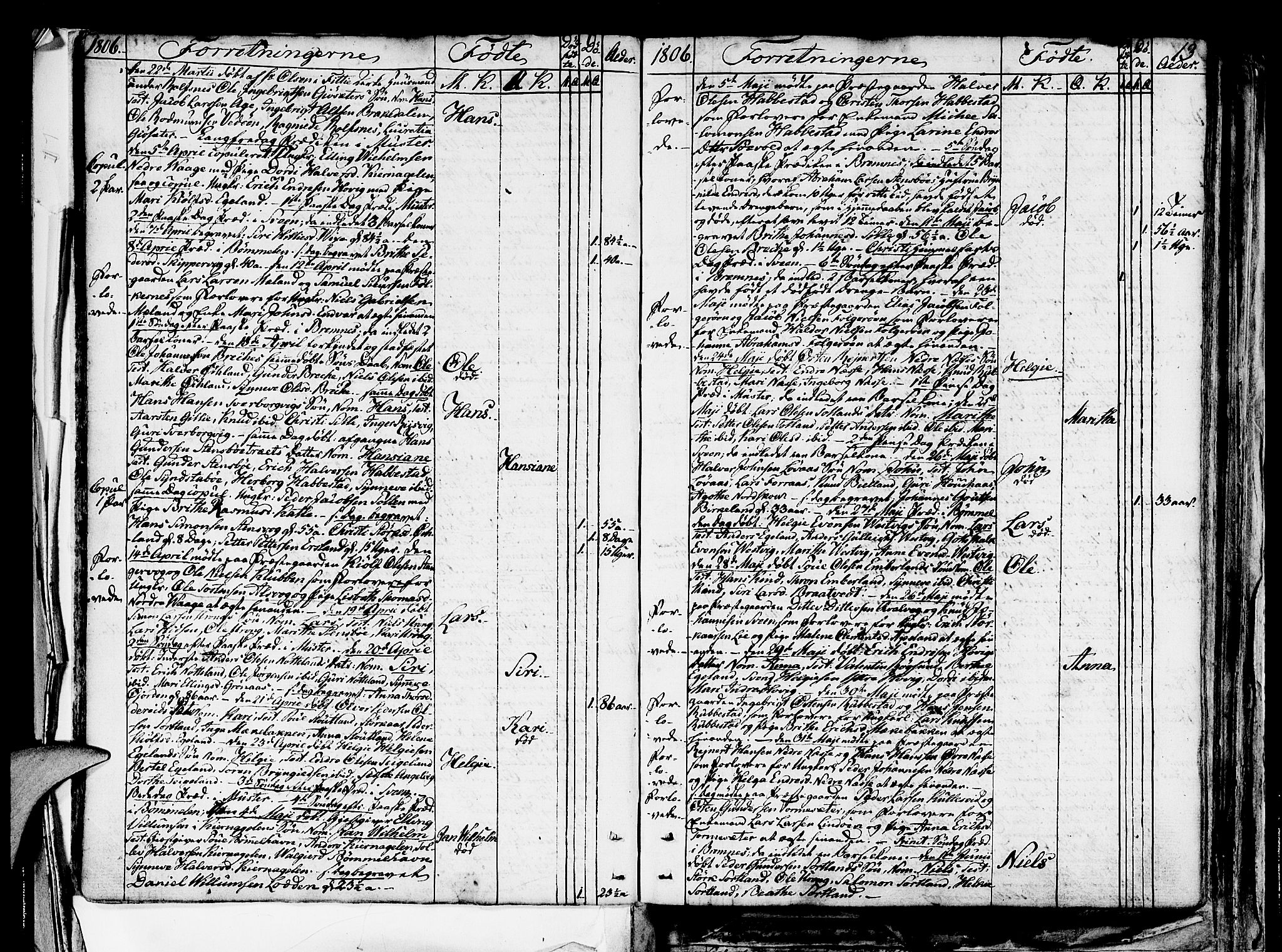 Finnås sokneprestembete, SAB/A-99925/H/Ha/Haa/Haaa/L0004: Parish register (official) no. A 4, 1804-1830, p. 13