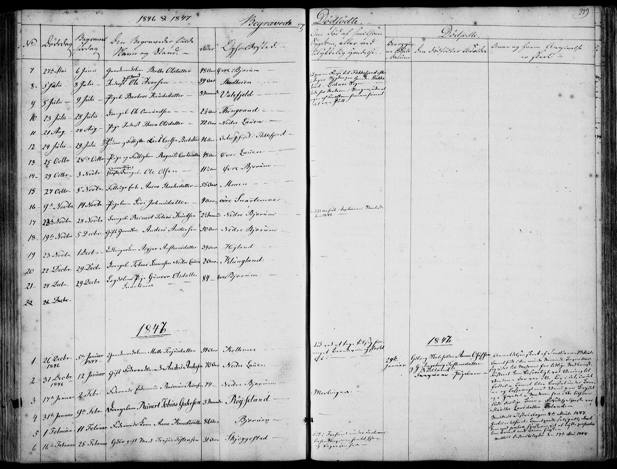 Hægebostad sokneprestkontor, AV/SAK-1111-0024/F/Fa/Faa/L0004: Parish register (official) no. A 4, 1834-1864, p. 229