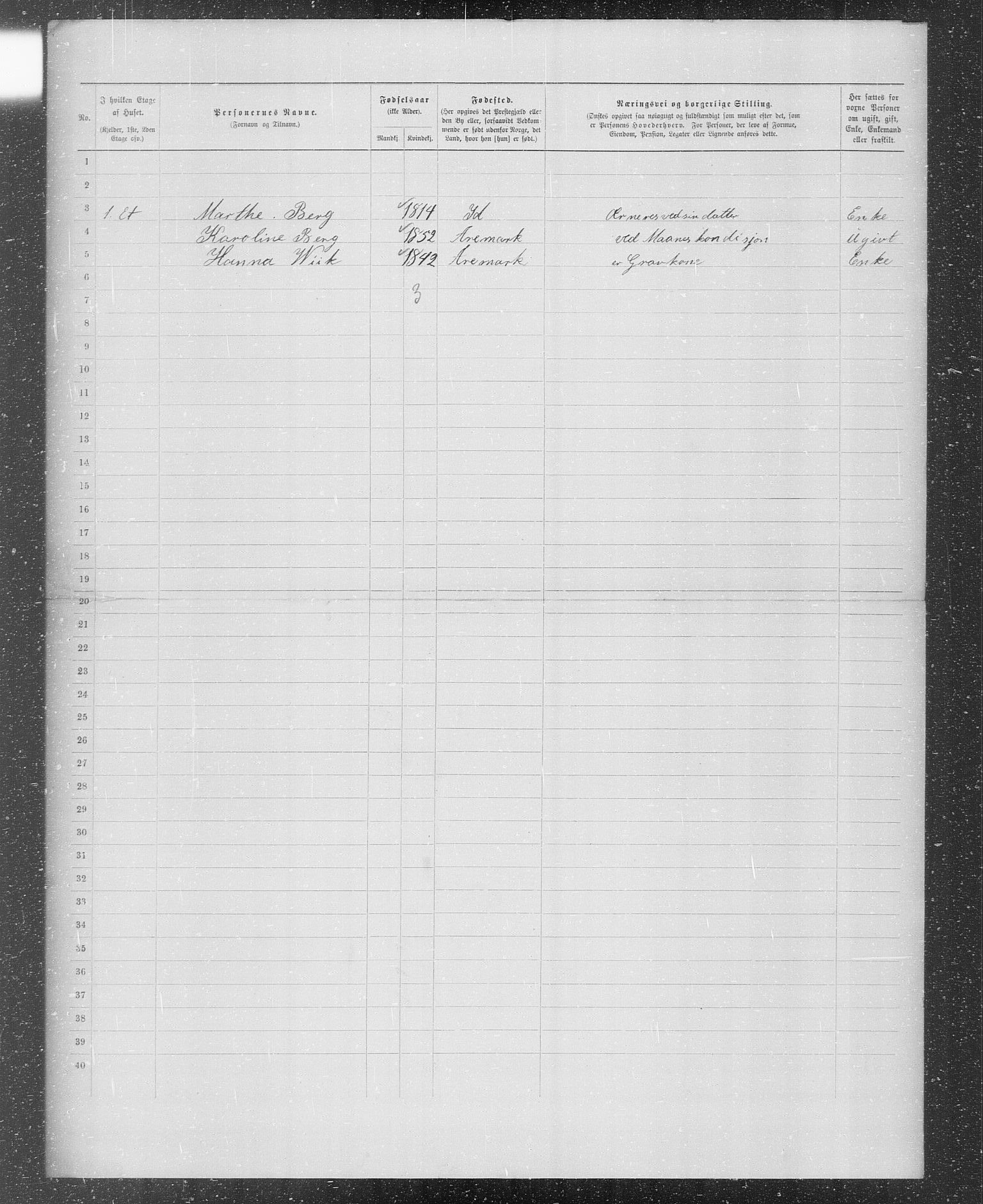 OBA, Municipal Census 1899 for Kristiania, 1899, p. 35