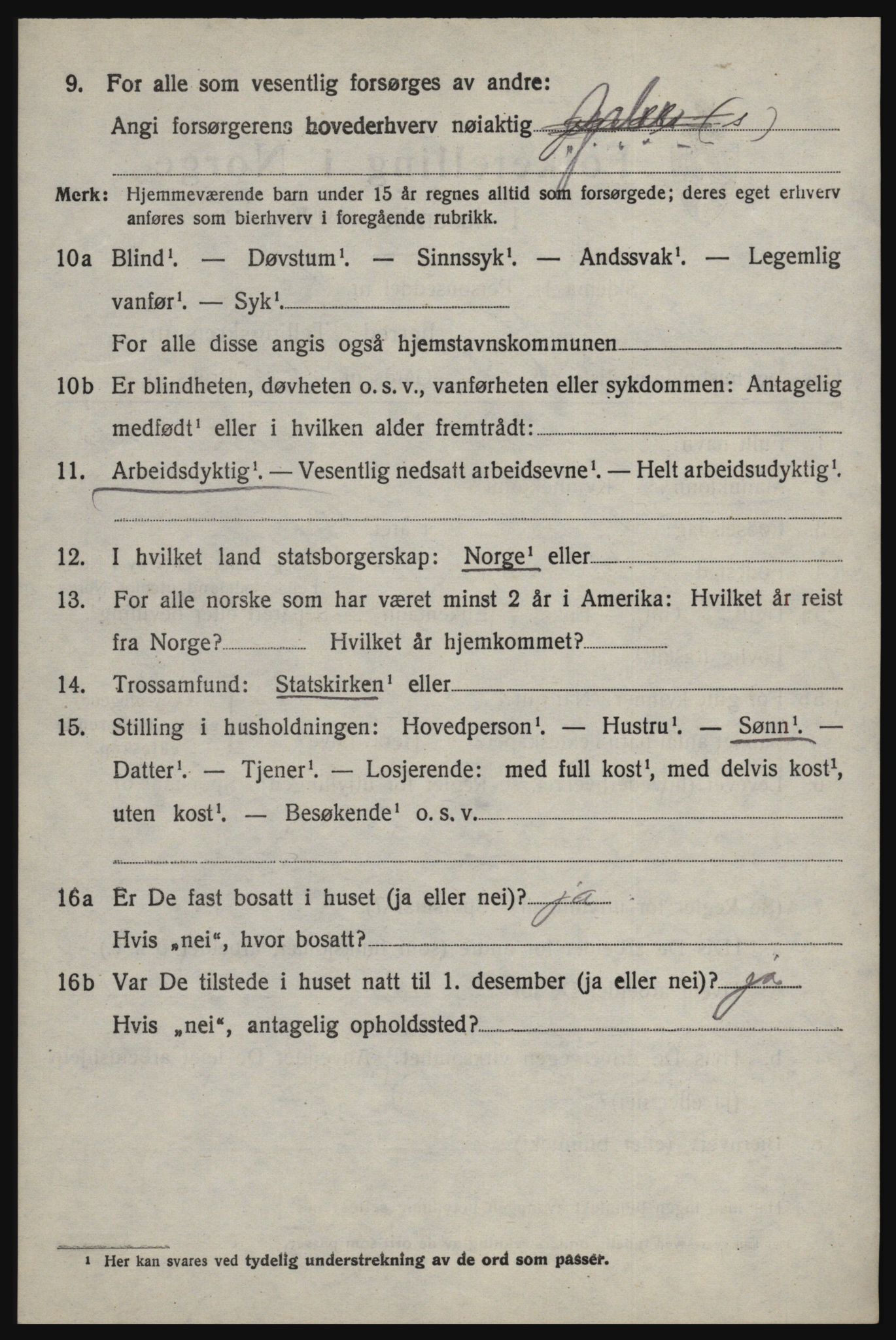 SAO, 1920 census for Berg, 1920, p. 1952