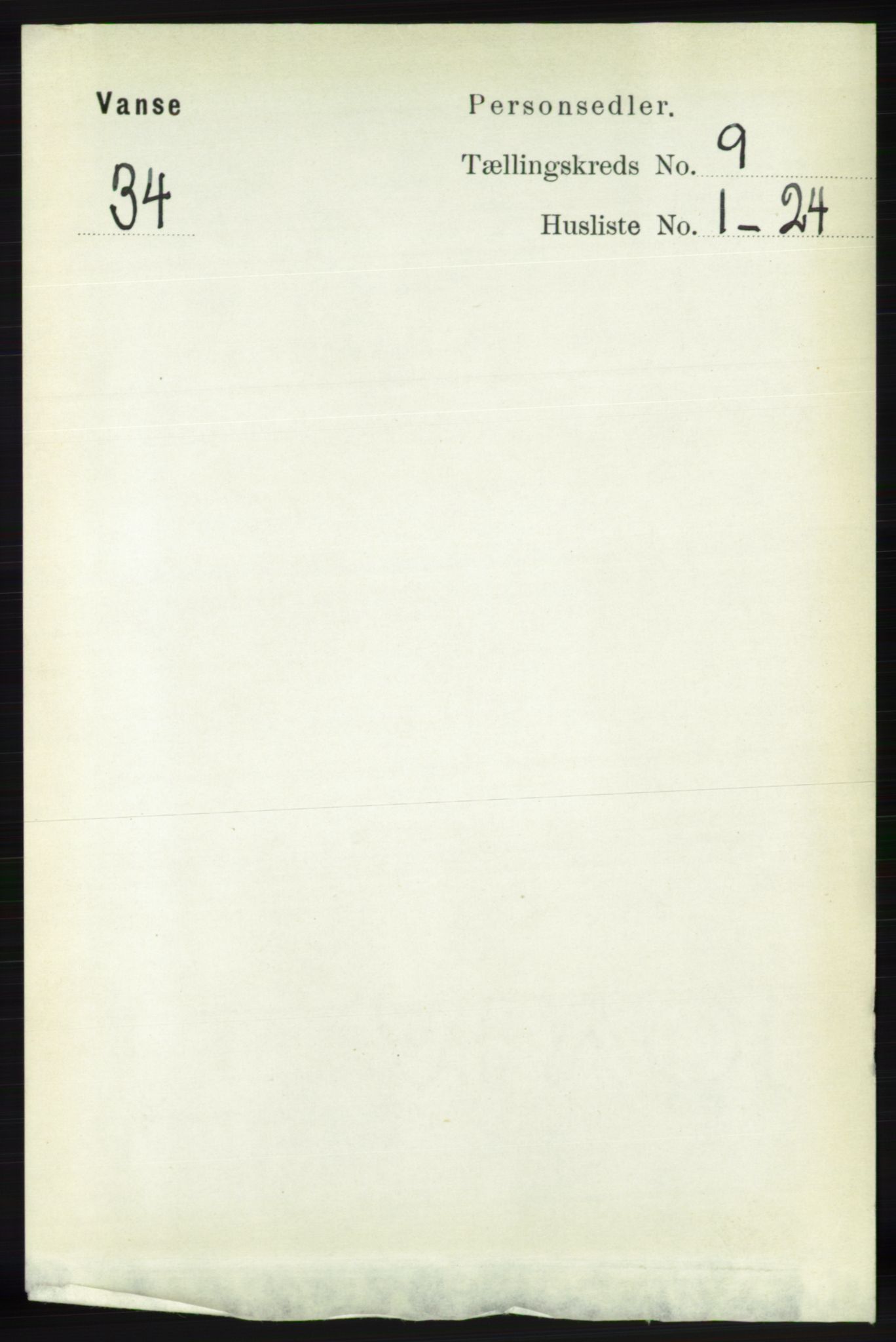 RA, 1891 census for 1041 Vanse, 1891, p. 5267