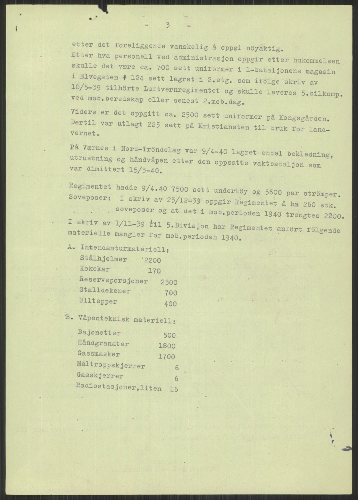 Forsvaret, Forsvarets krigshistoriske avdeling, AV/RA-RAFA-2017/Y/Yb/L0114: II-C-11-513-550  -  5. Divisjon., 1940, p. 1146