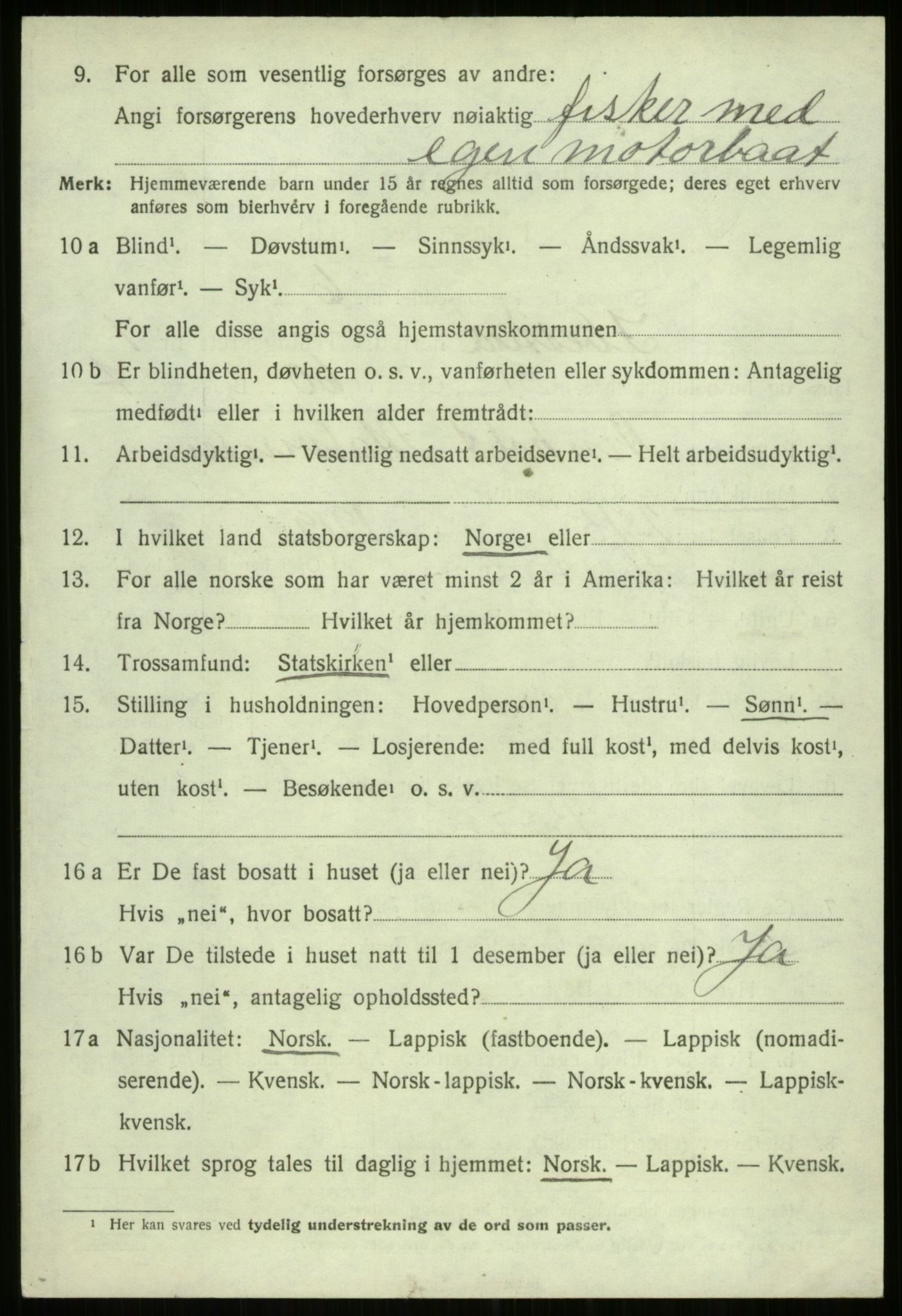 SATØ, 1920 census for Ibestad, 1920, p. 4961