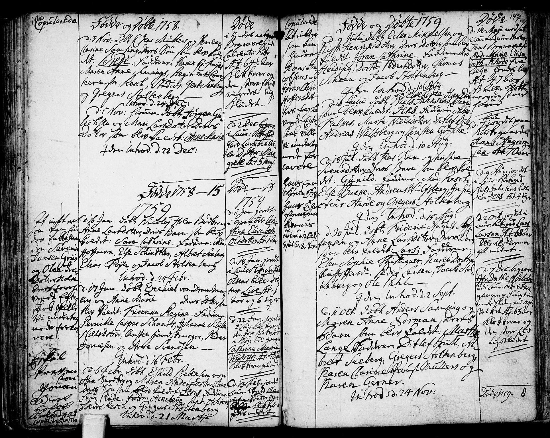 Tønsberg kirkebøker, AV/SAKO-A-330/F/Fb/L0001: Parish register (official) no. II 1, 1690-1796, p. 146-147