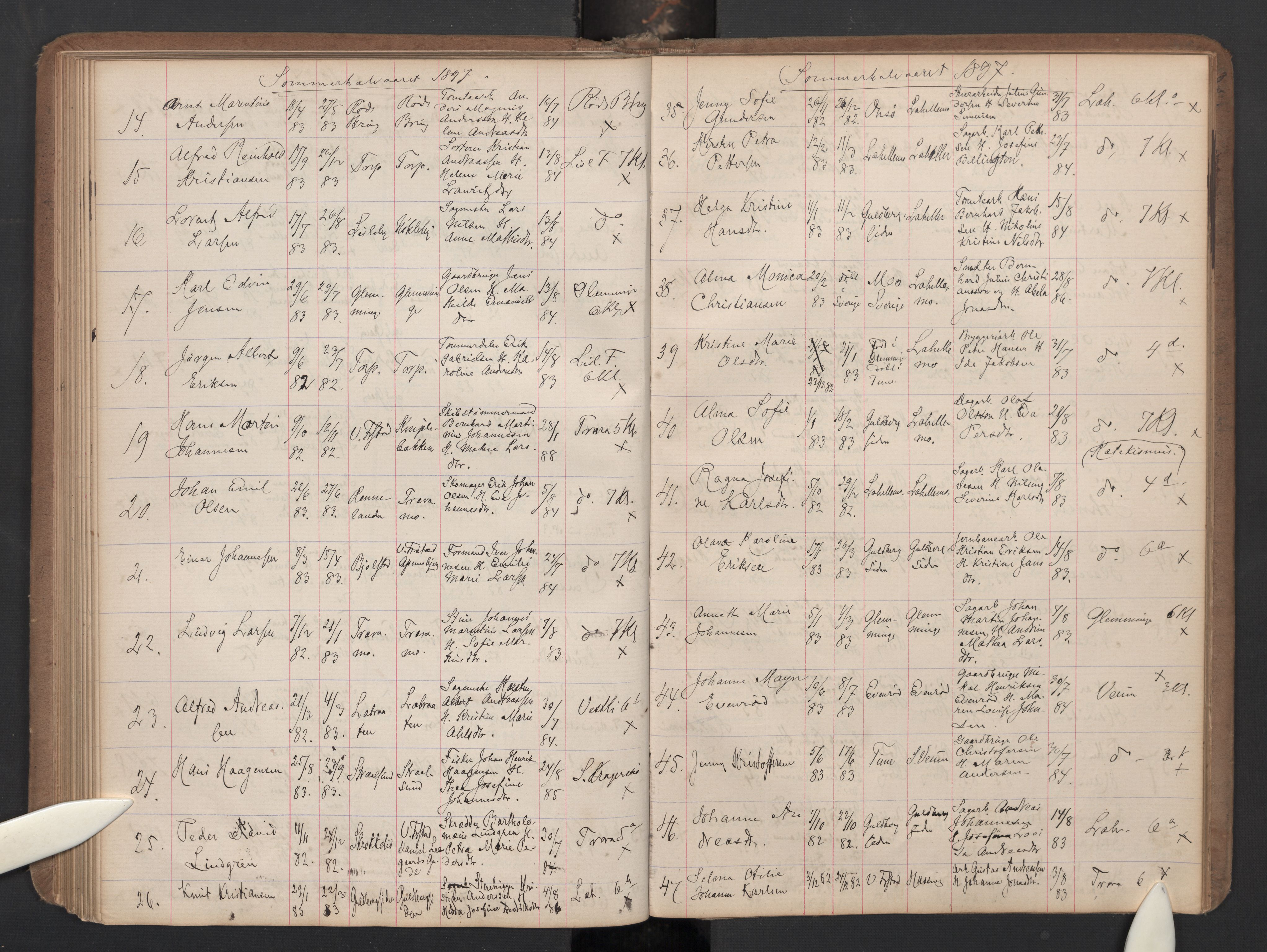 Glemmen prestekontor Kirkebøker, AV/SAO-A-10908/G/Ga/L0005a: Parish register (copy) no. 5A, 1885-1901