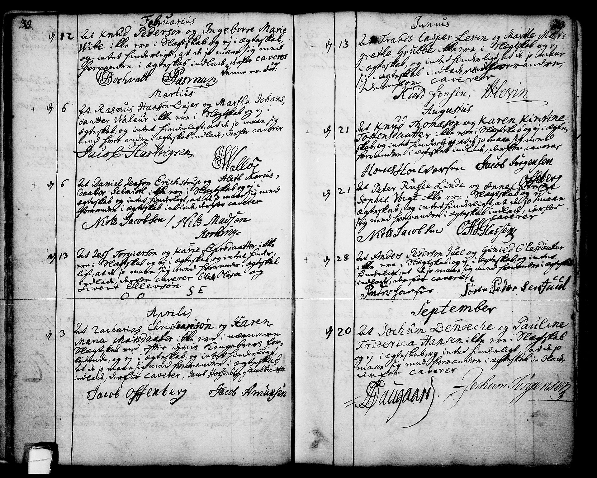 Skien kirkebøker, SAKO/A-302/F/Fa/L0003: Parish register (official) no. 3, 1755-1791, p. 38-39