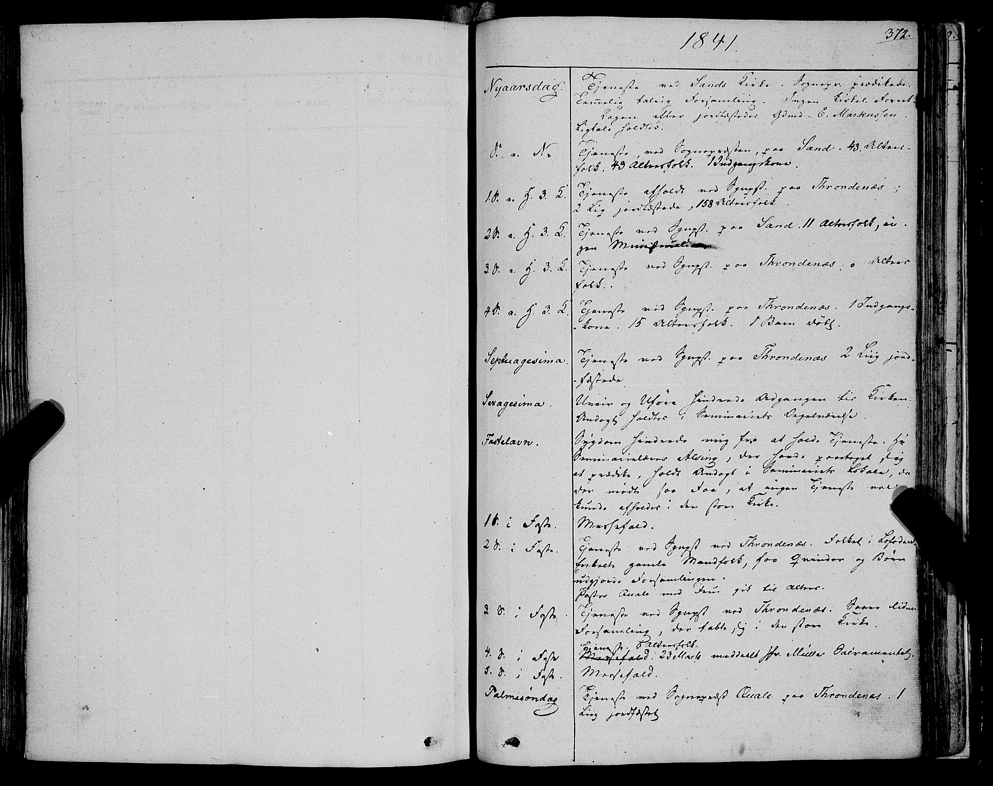 Trondenes sokneprestkontor, AV/SATØ-S-1319/H/Ha/L0009kirke: Parish register (official) no. 9, 1841-1852, p. 372