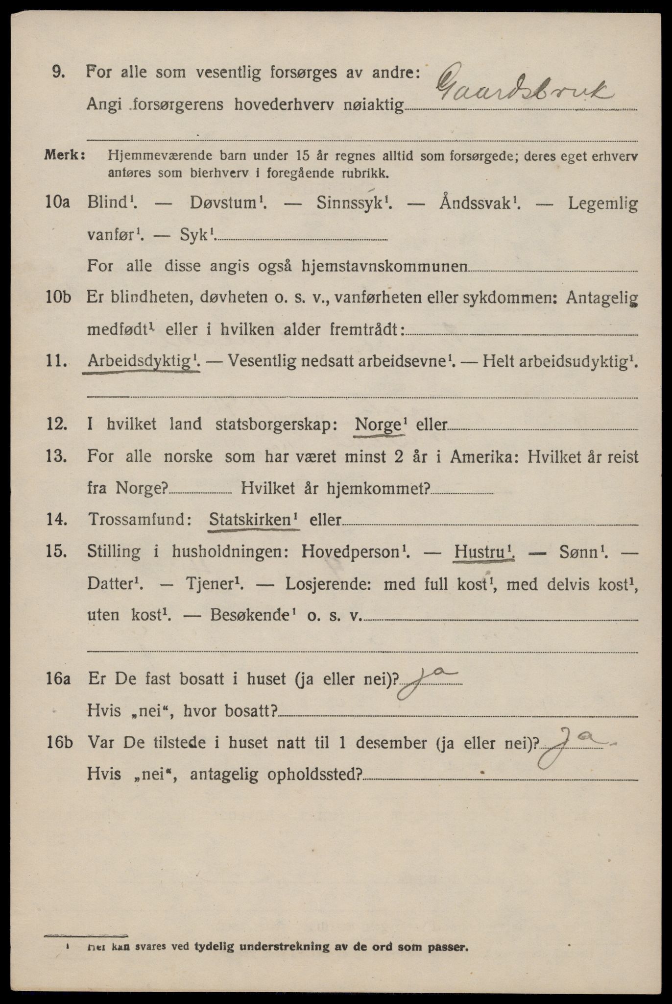 SAST, 1920 census for Sauda, 1920, p. 5277